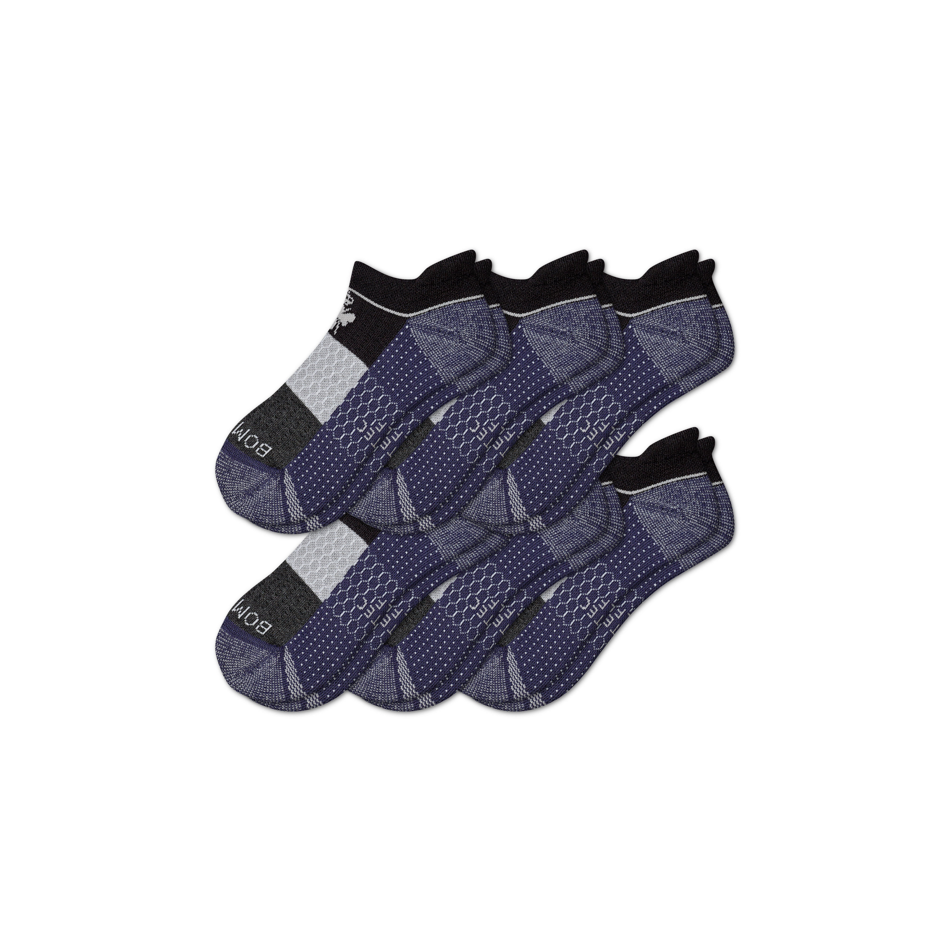 Bombas Golf Ankle Sock 6-pack In Black Navy