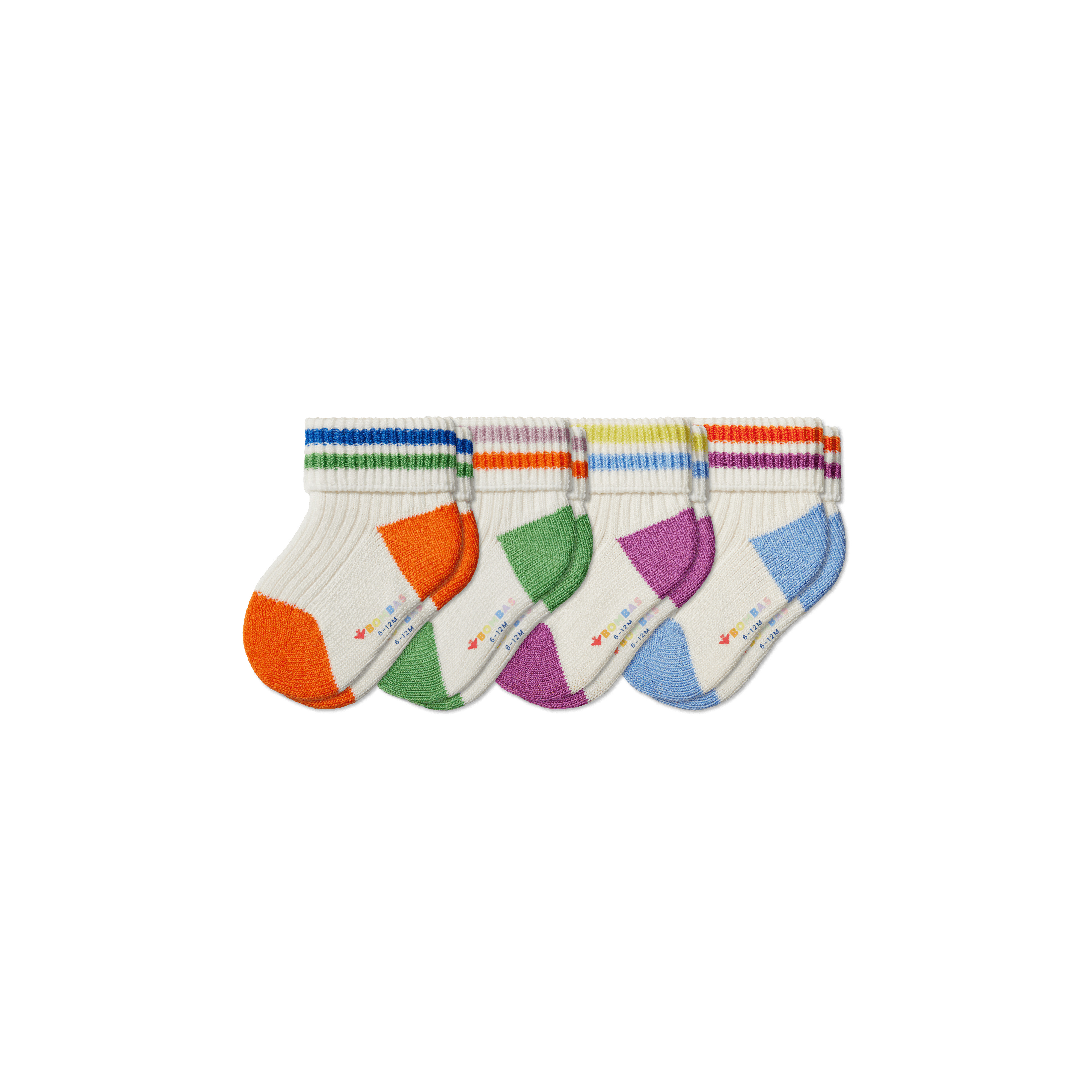 Shop Bombas Baby Pride Calf Sock 4-pack In Rainbow Mix