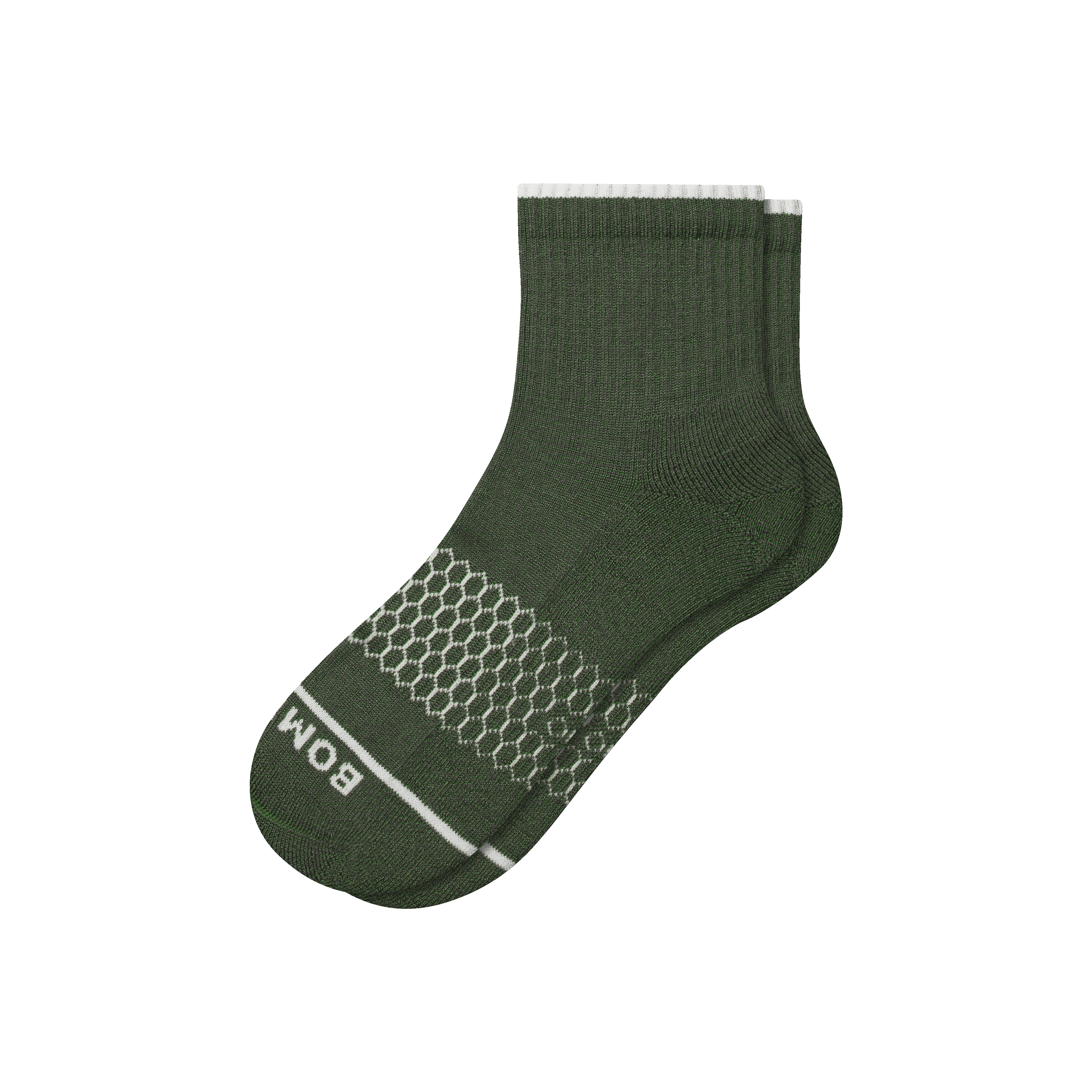 Bombas Merino Wool Blend Quarter Socks In Green
