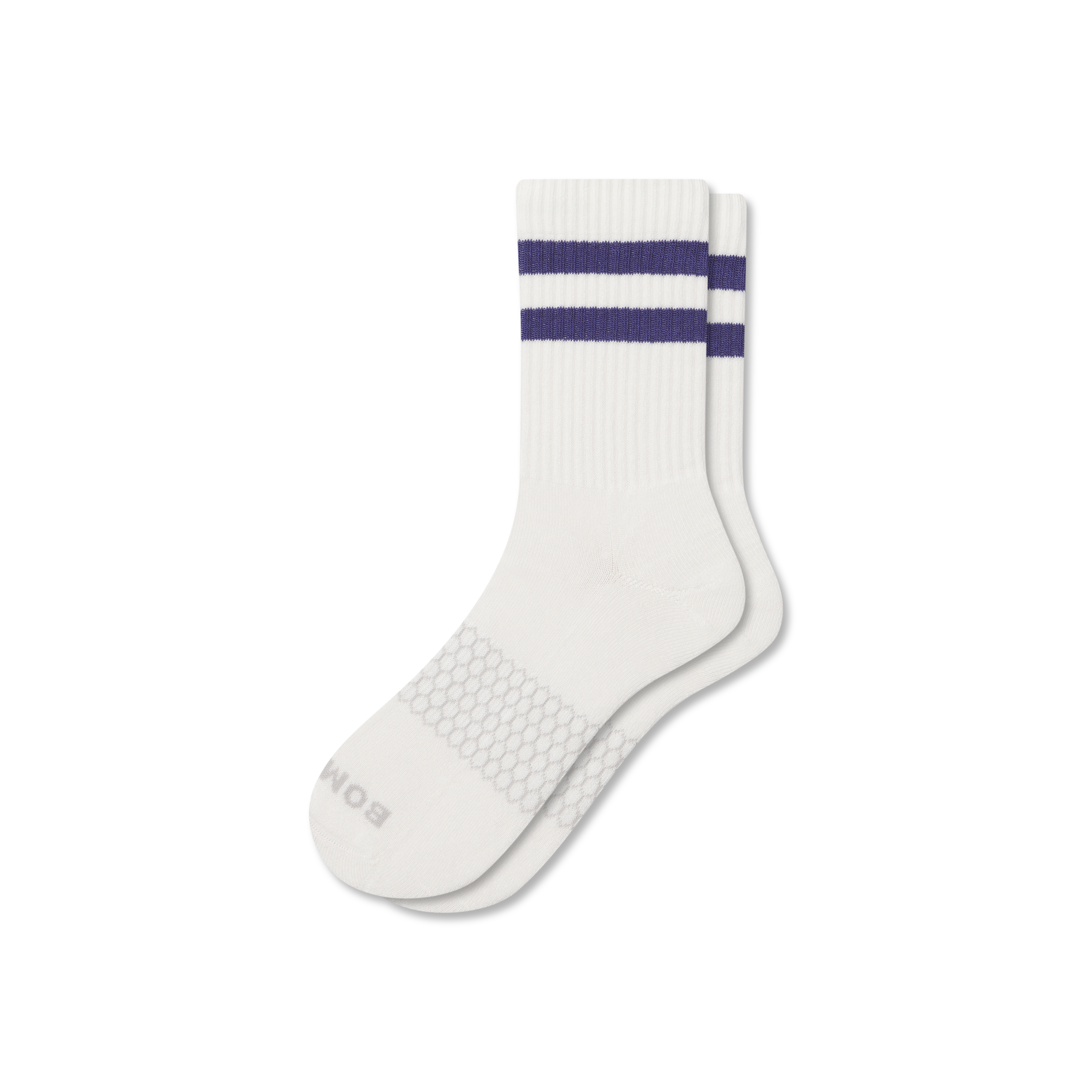 Bombas Vintage Stripes Half Calf Socks In Purple
