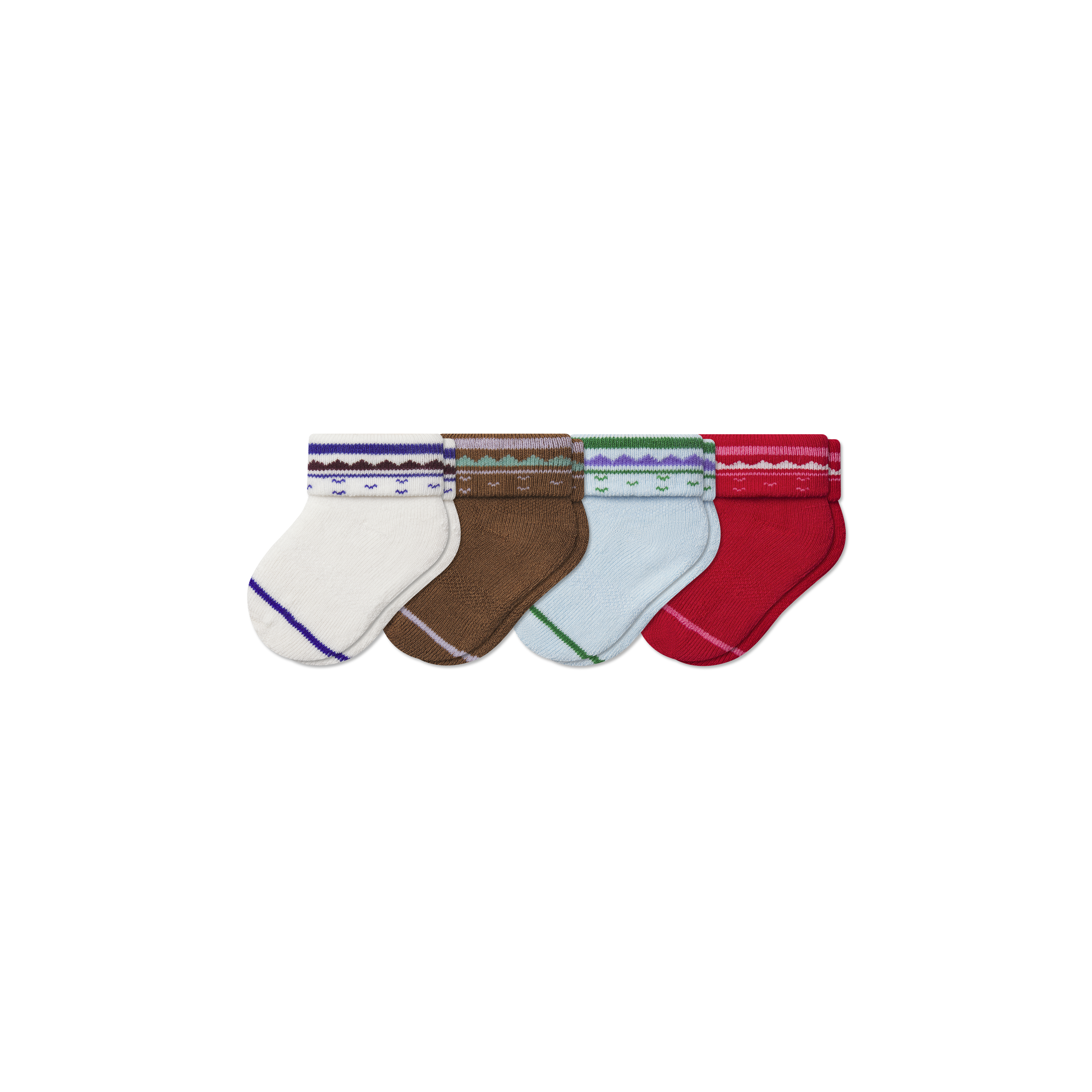 Bombas Baby Holiday Calf Sock 4-pack (0-6 Months) In Multi