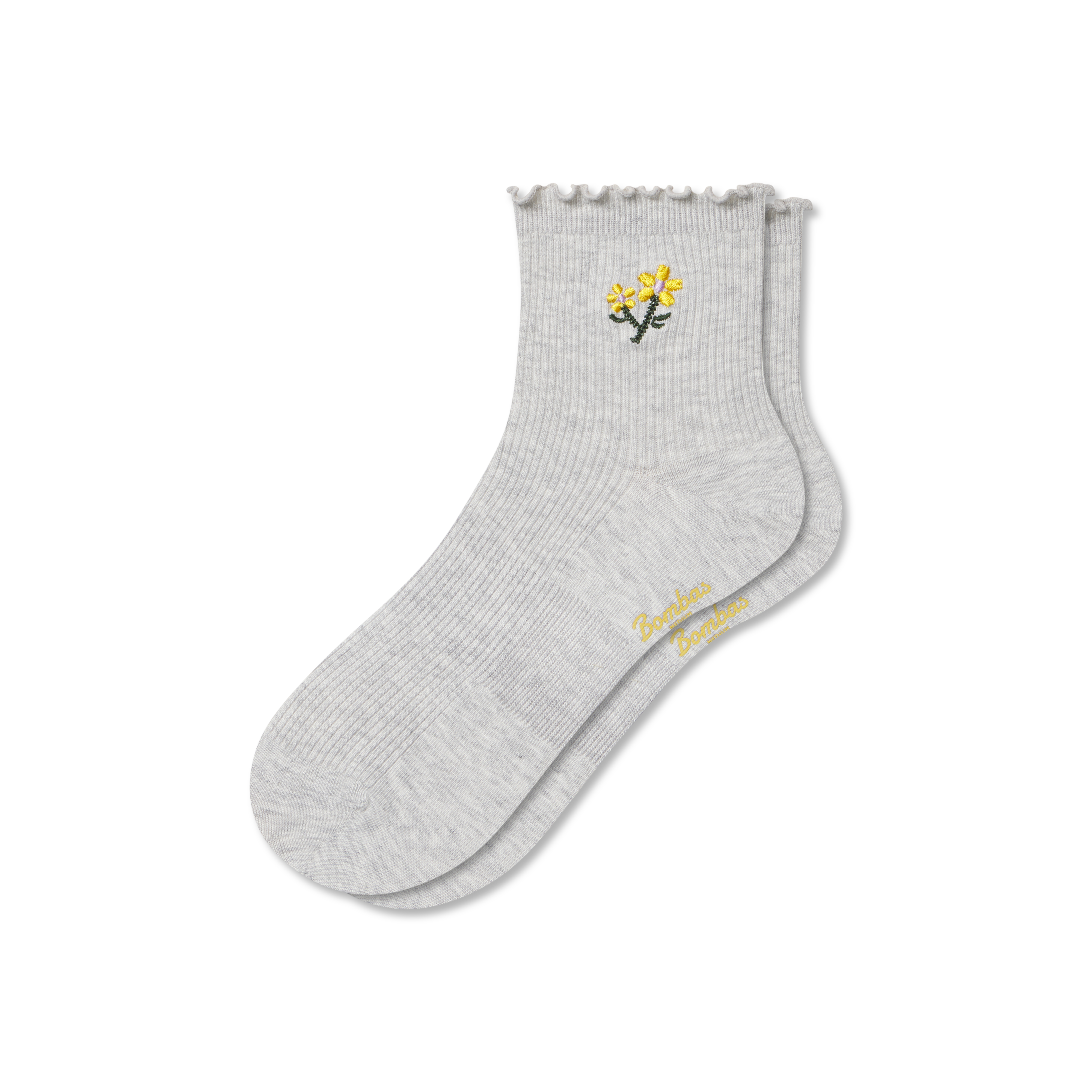 Bombas Ruffle Rib Quarter Socks