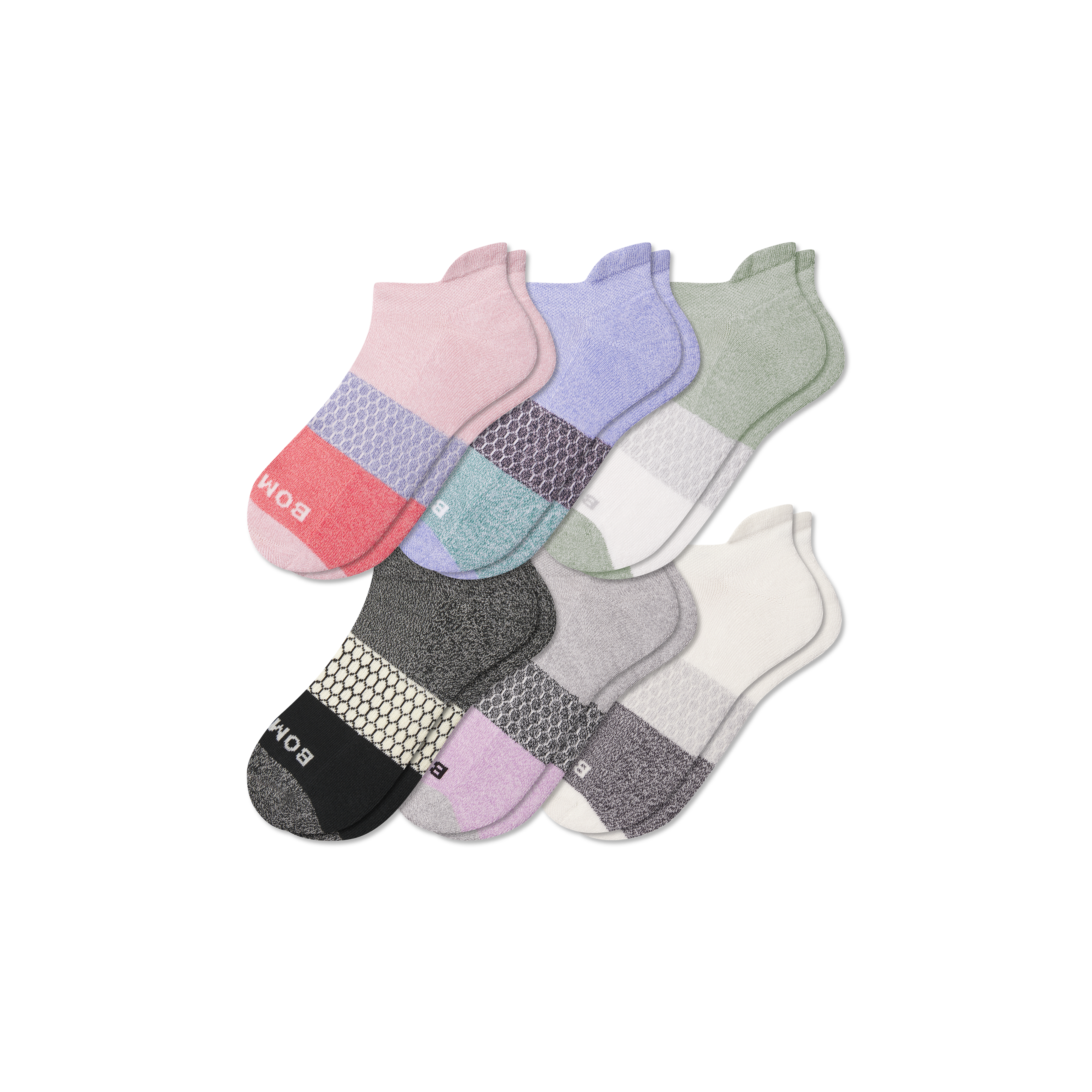 Bombas Tri-block Ankle Sock 6-pack In Multi