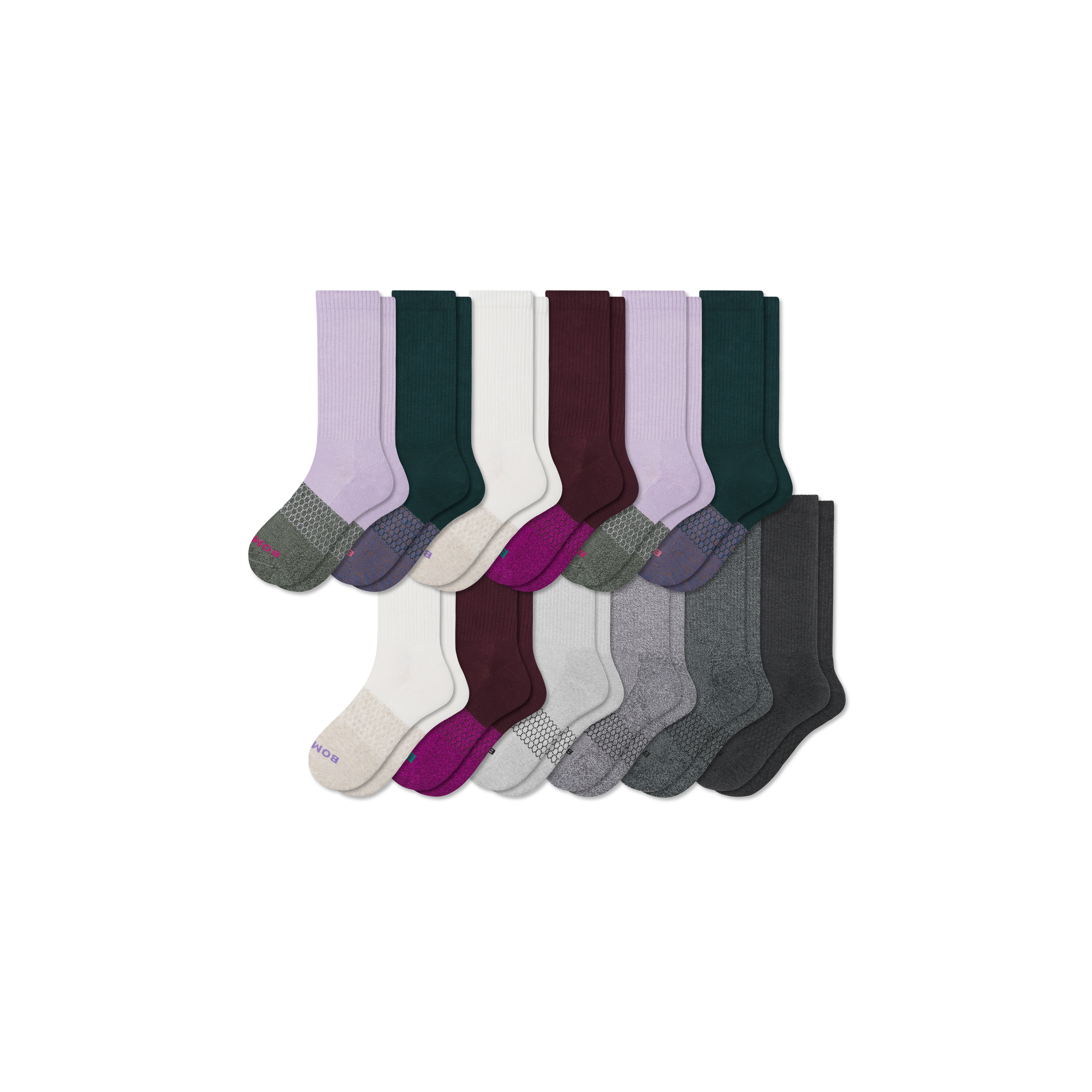 Bombas Solids Calf Sock 12-pack In Multi