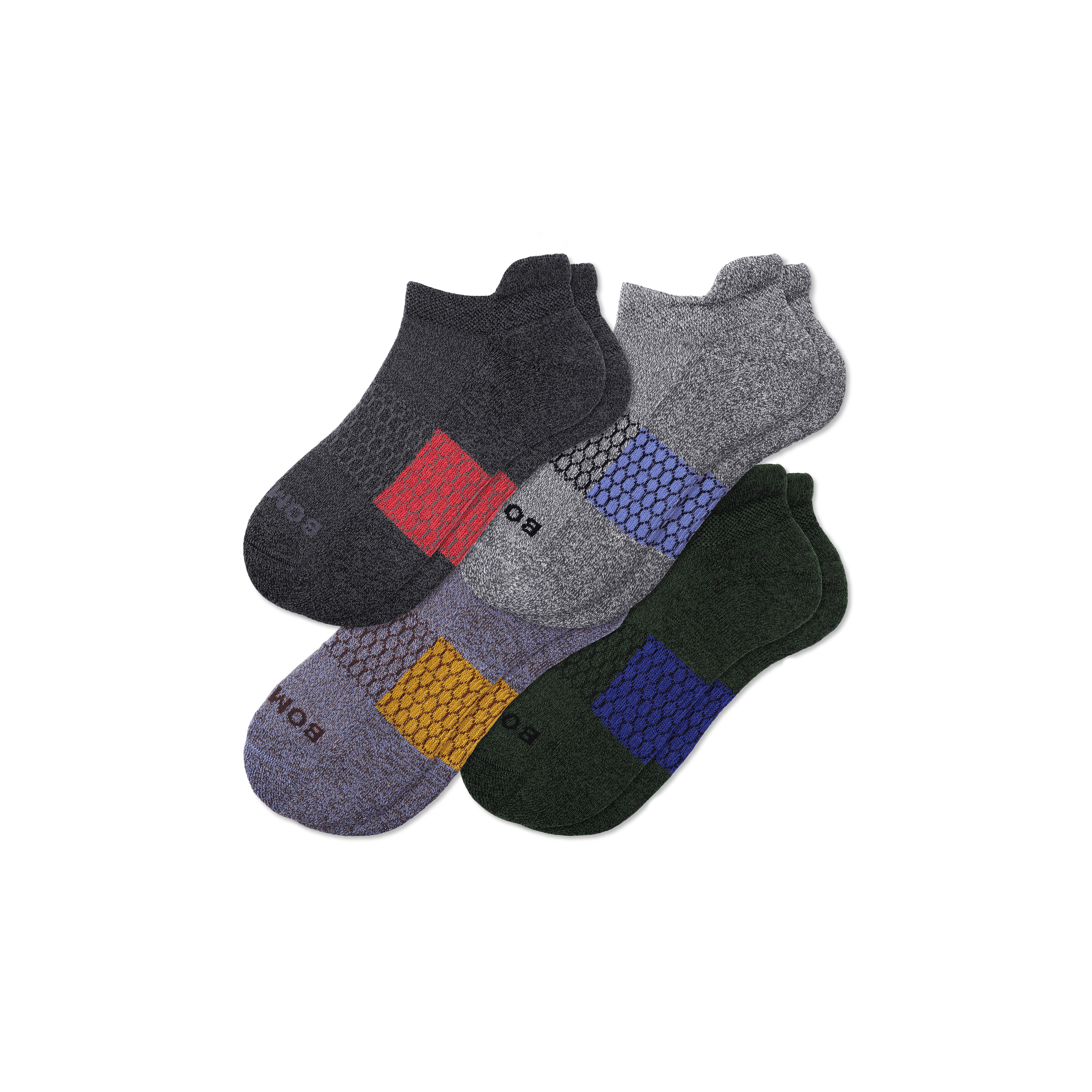 Bombas Marl Ankle Sock 4-pack In Black Galaxy Mix