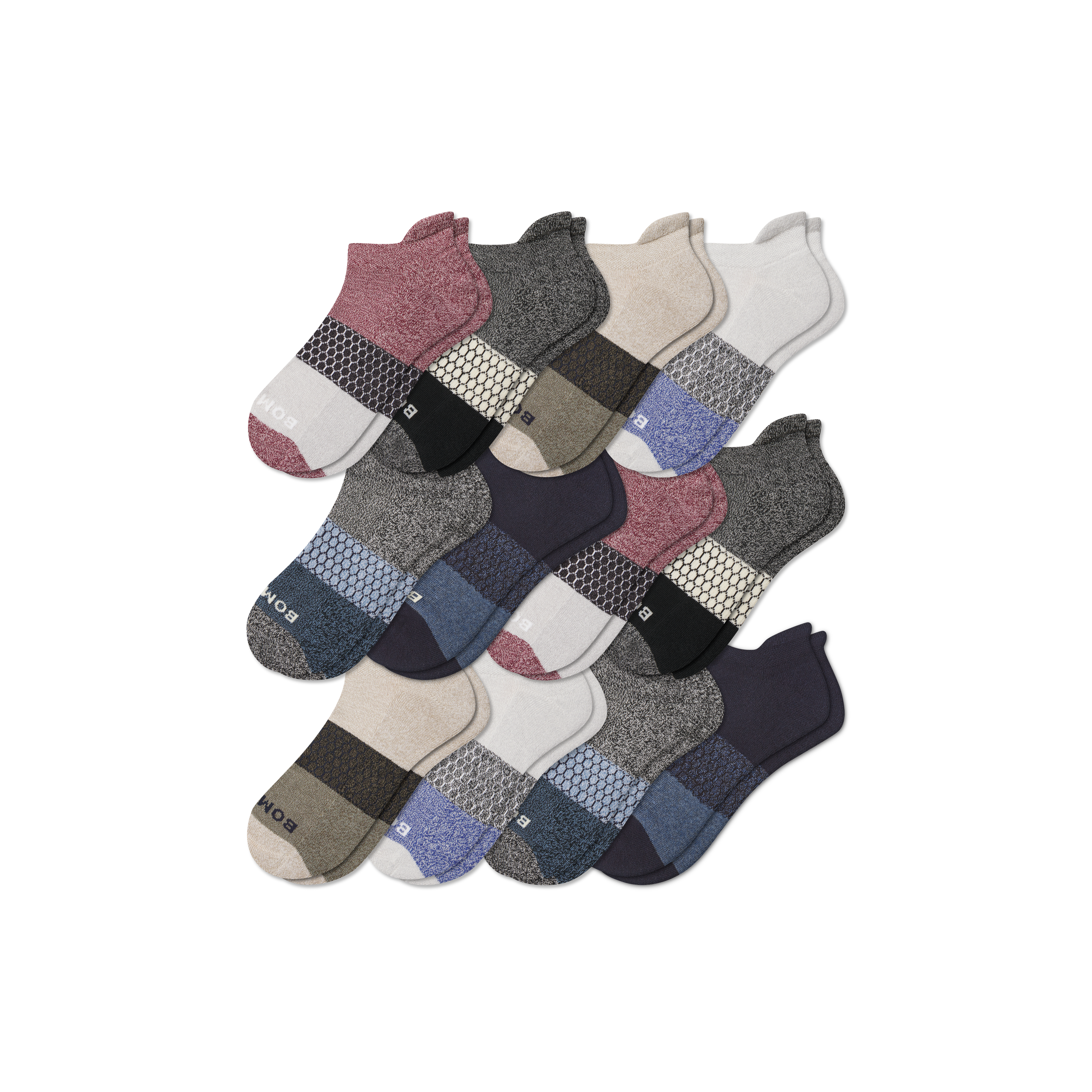 Men’s Tri-Block Ankle Sock 12-pack 