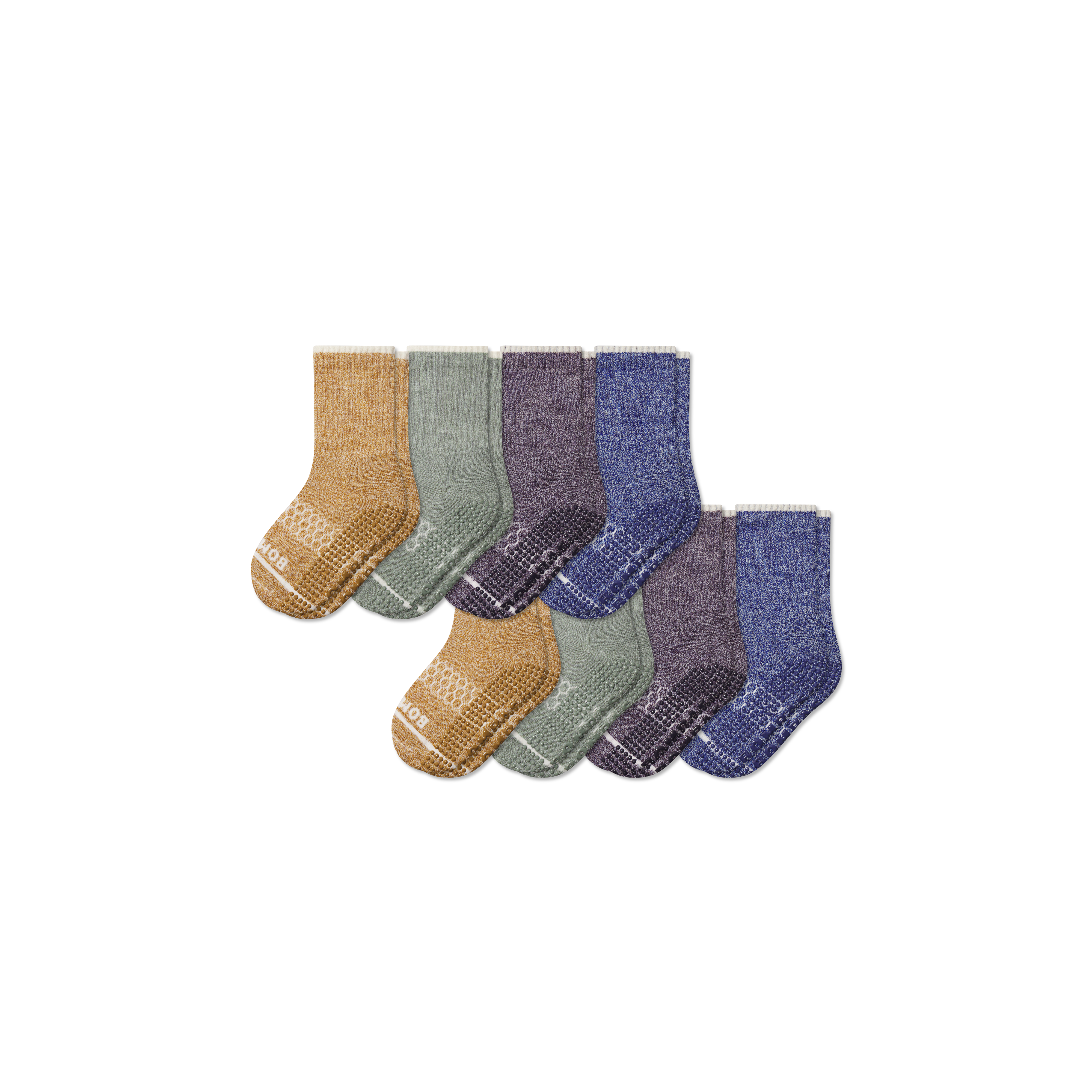 Junior Merino Wool Blend Gripper Calf Sock 8-Pack