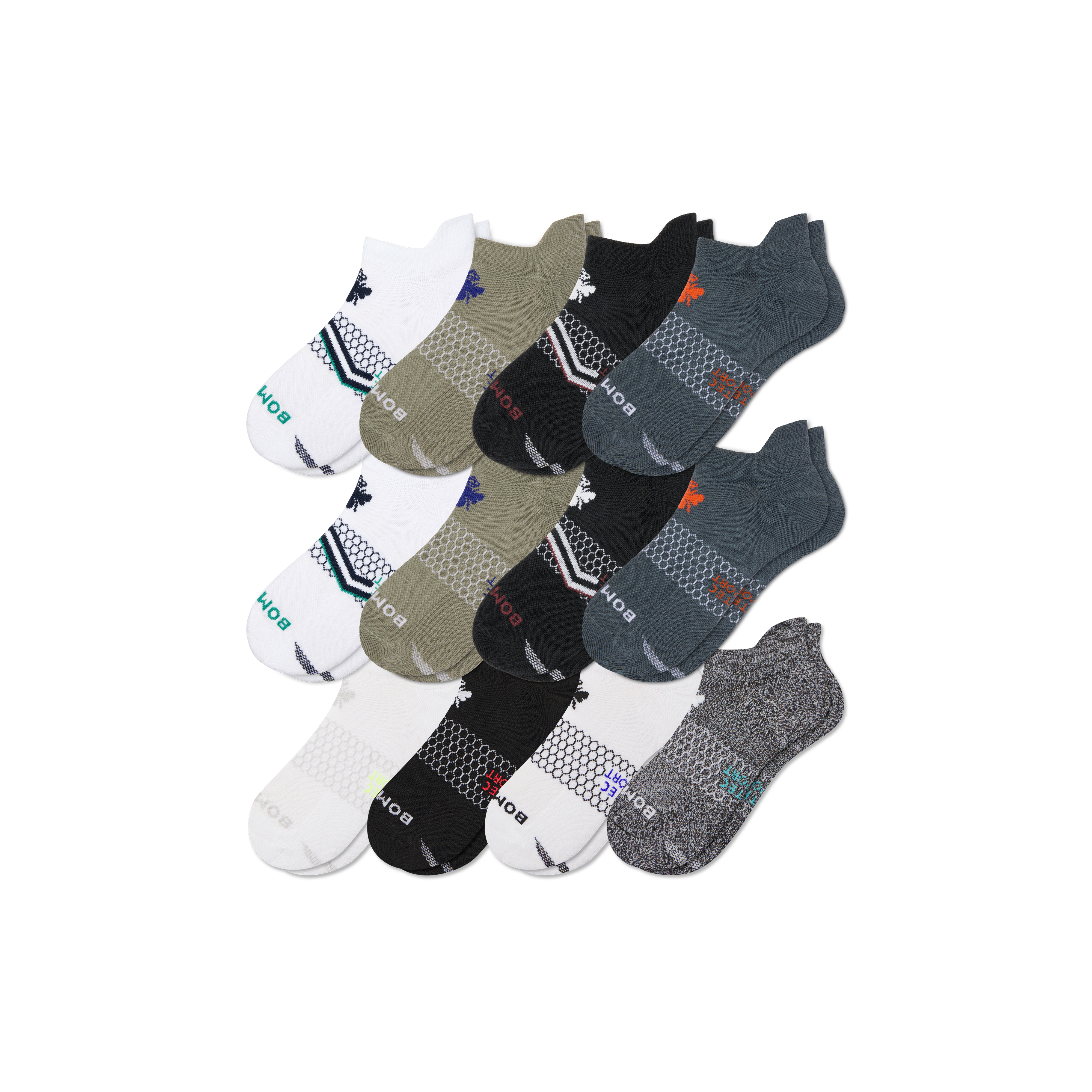 Bombas All Sport Ankle Sock 12-pack In Multi