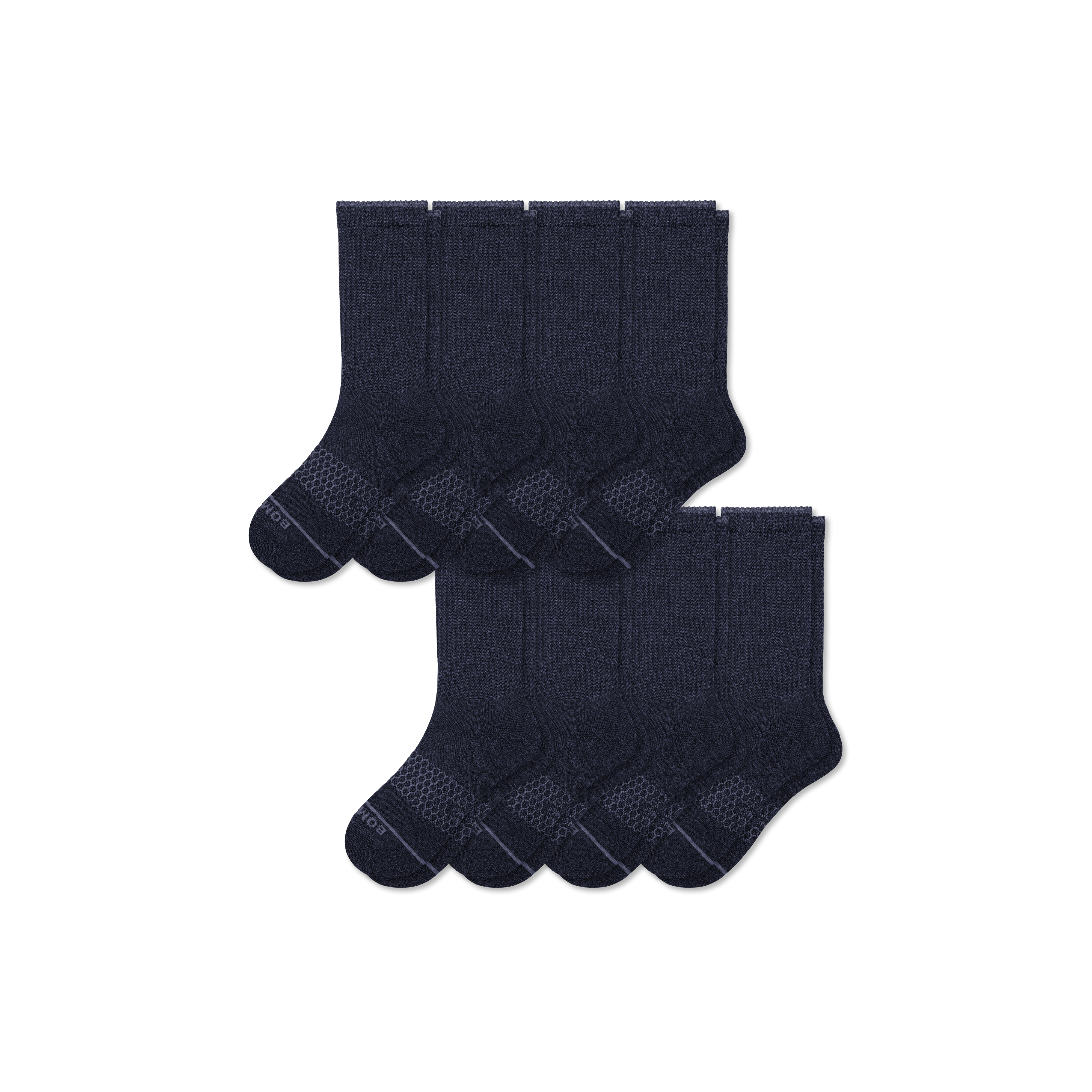 Bombas Merino Wool Blend Calf Sock 8-pack In Blue