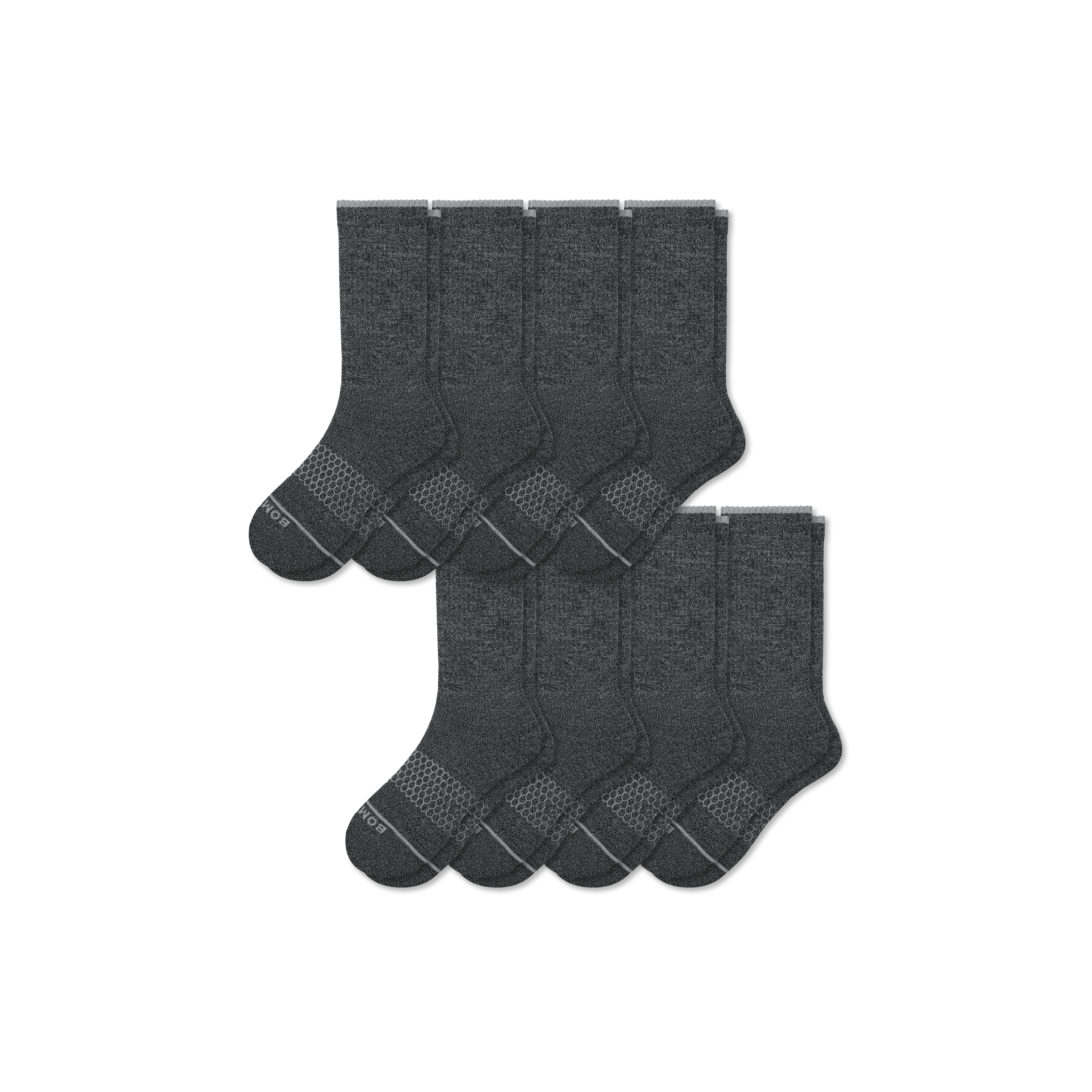 Bombas Merino Wool Blend Calf Sock 8-pack In Gray