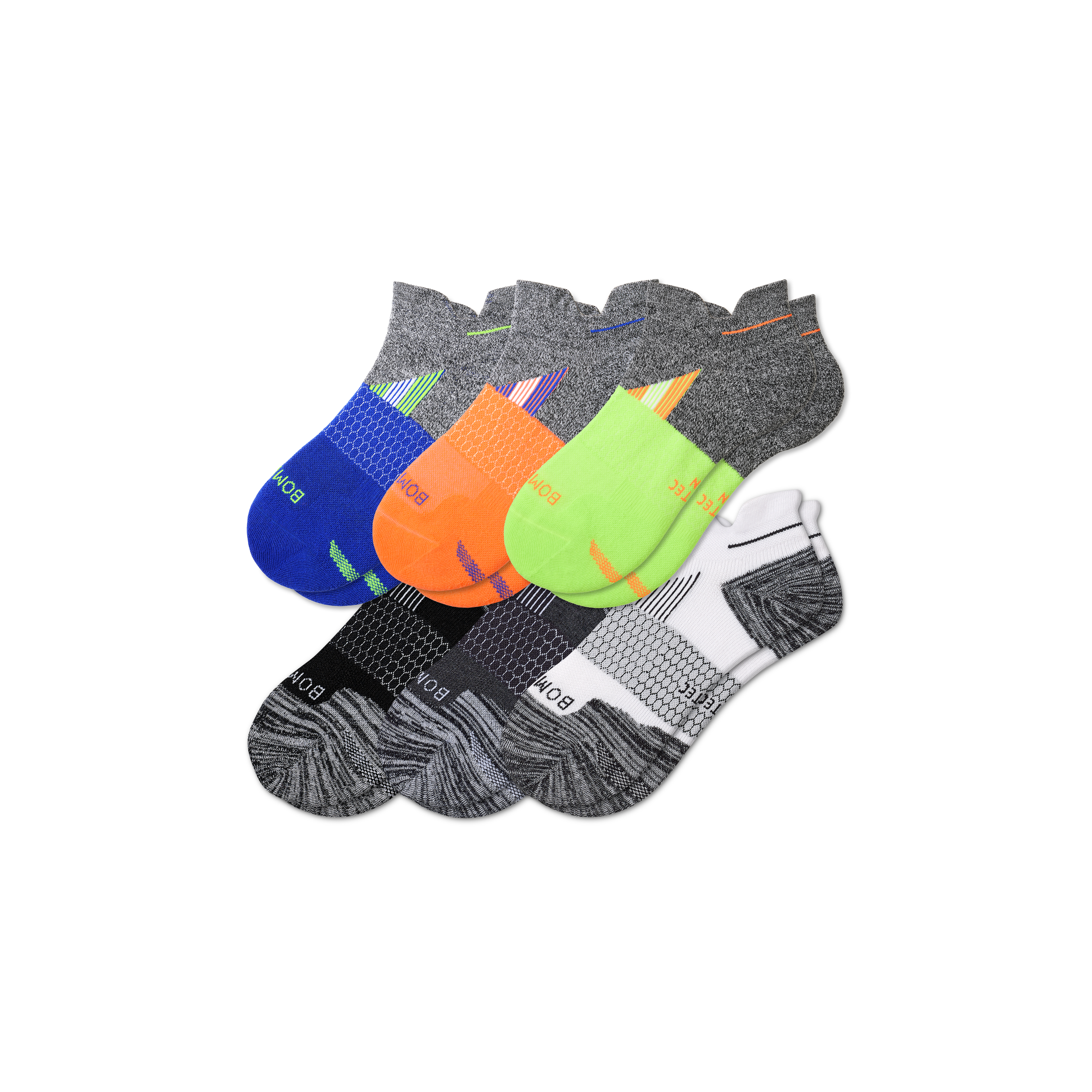 Bombas Running Ankle Sock 6-pack In Cobalt Core Mix