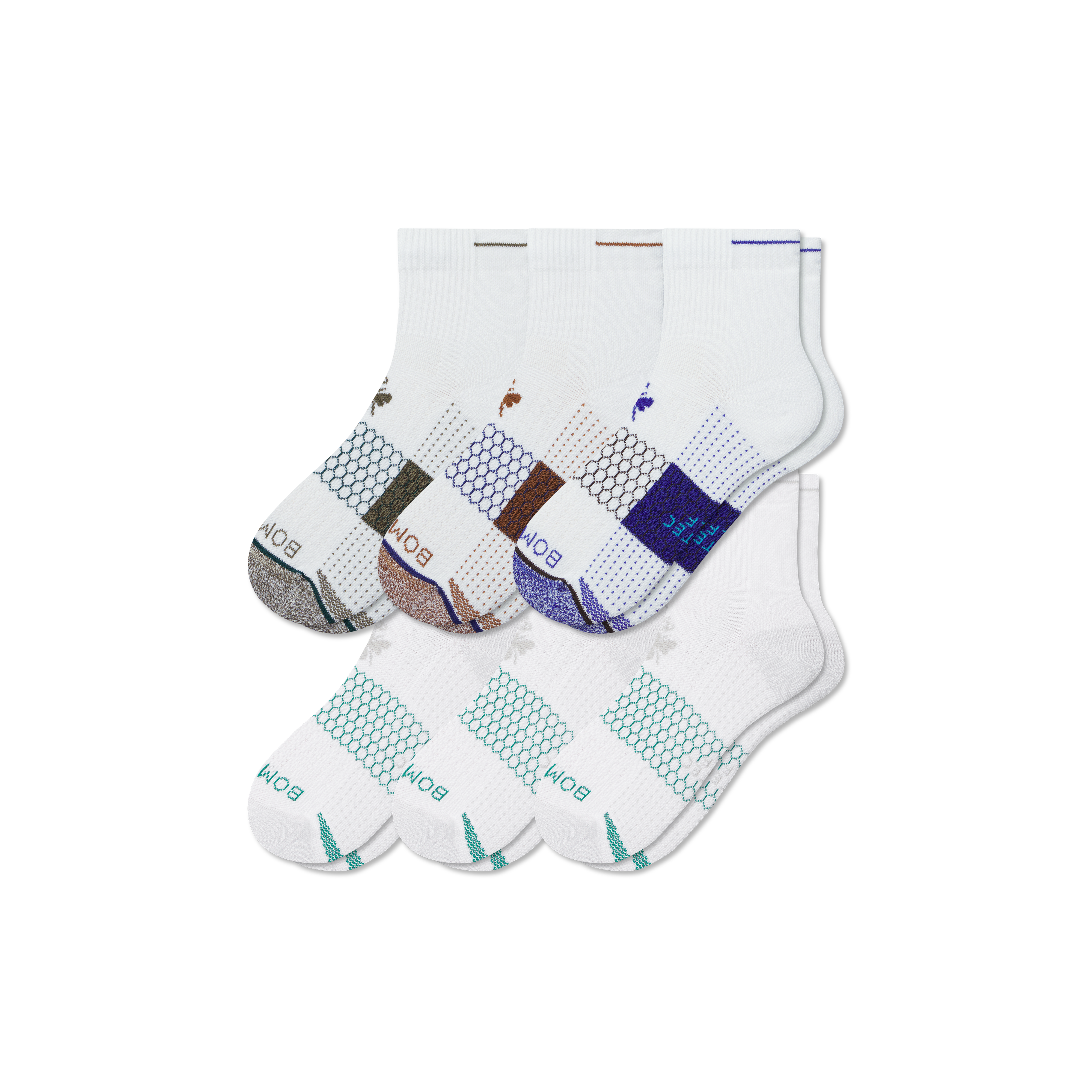 Men's Golf Quarter Sock 6-Pack 