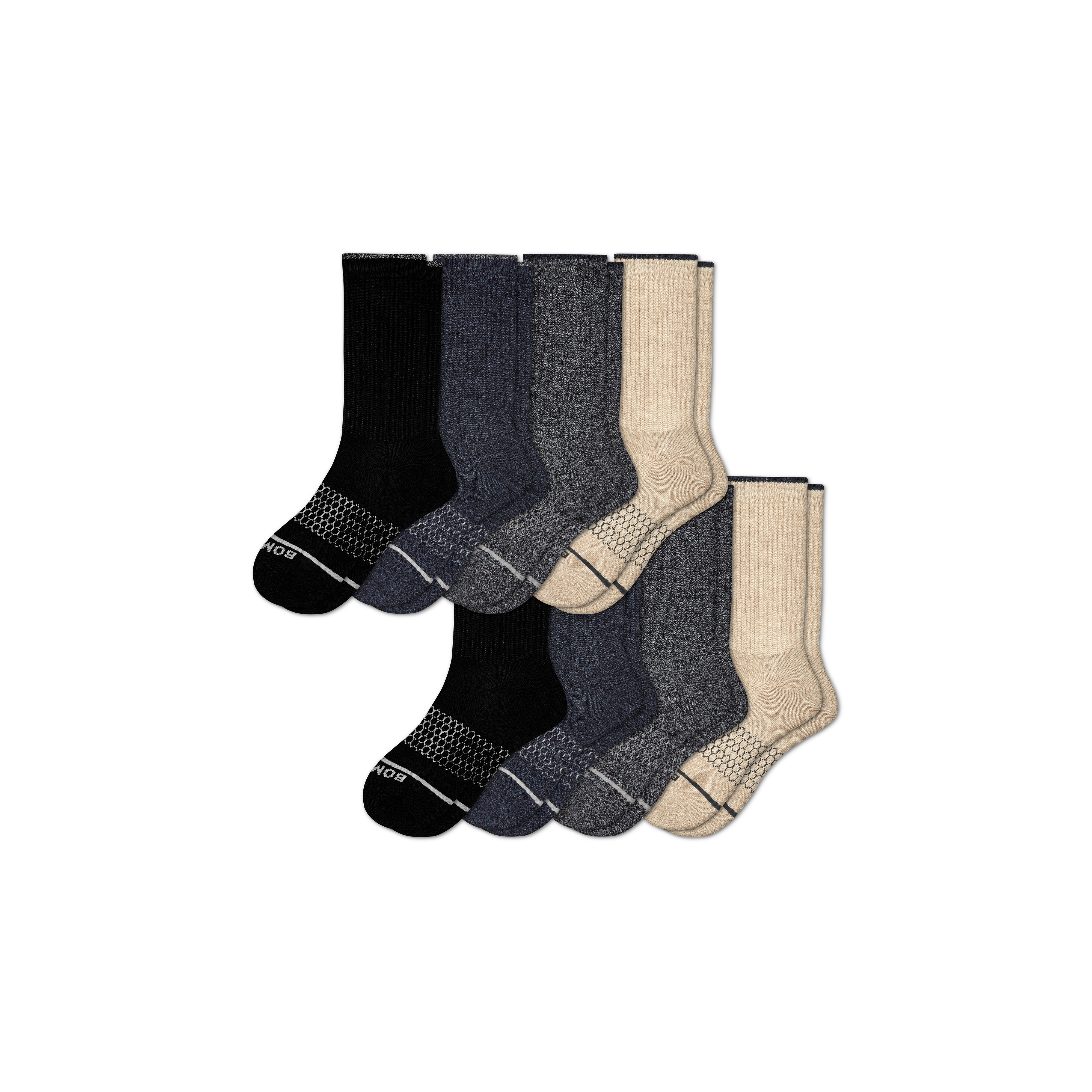 Men's Merino Wool Blend Calf Sock 8-Pack - Bombas