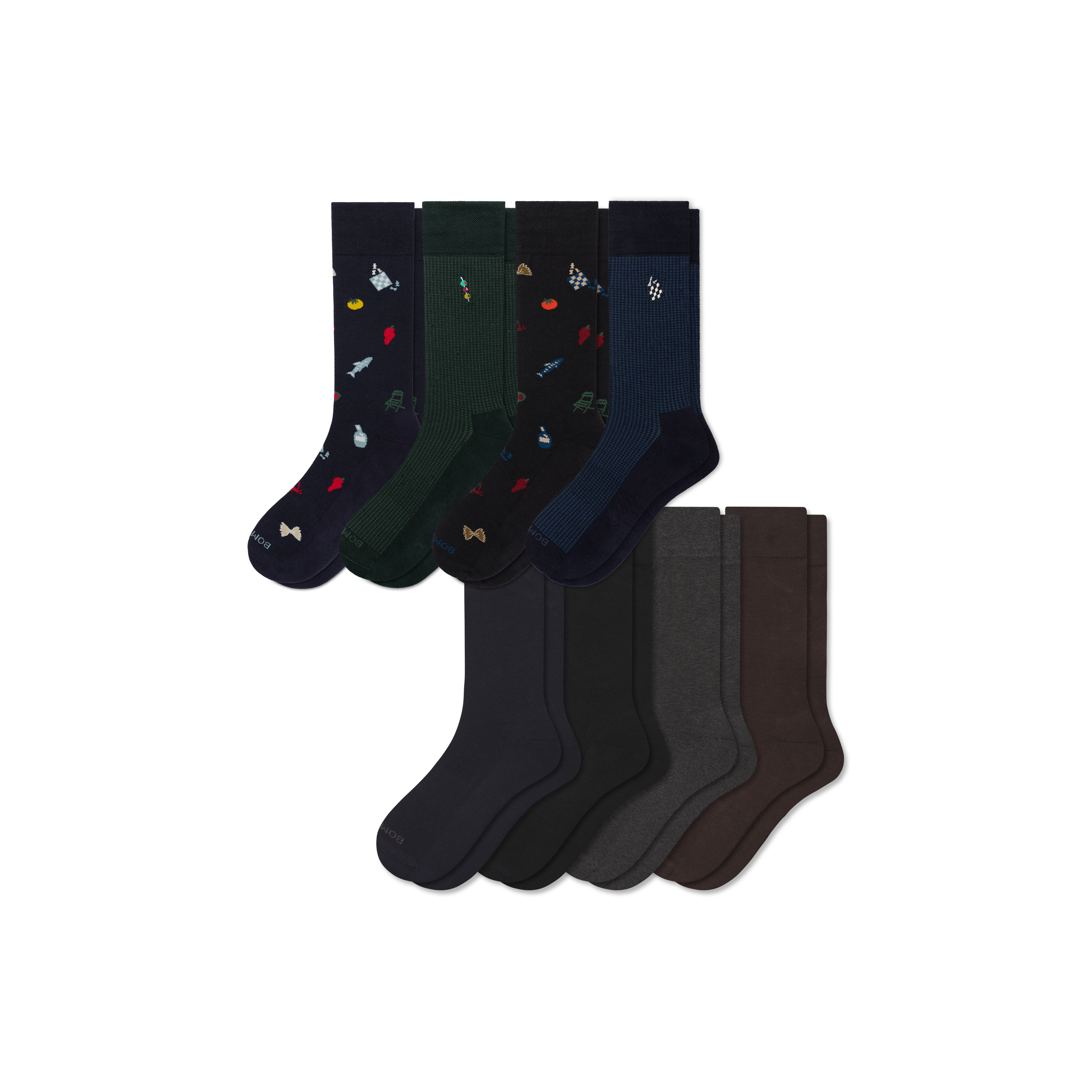 Men's Dress Calf Sock 8-Pack