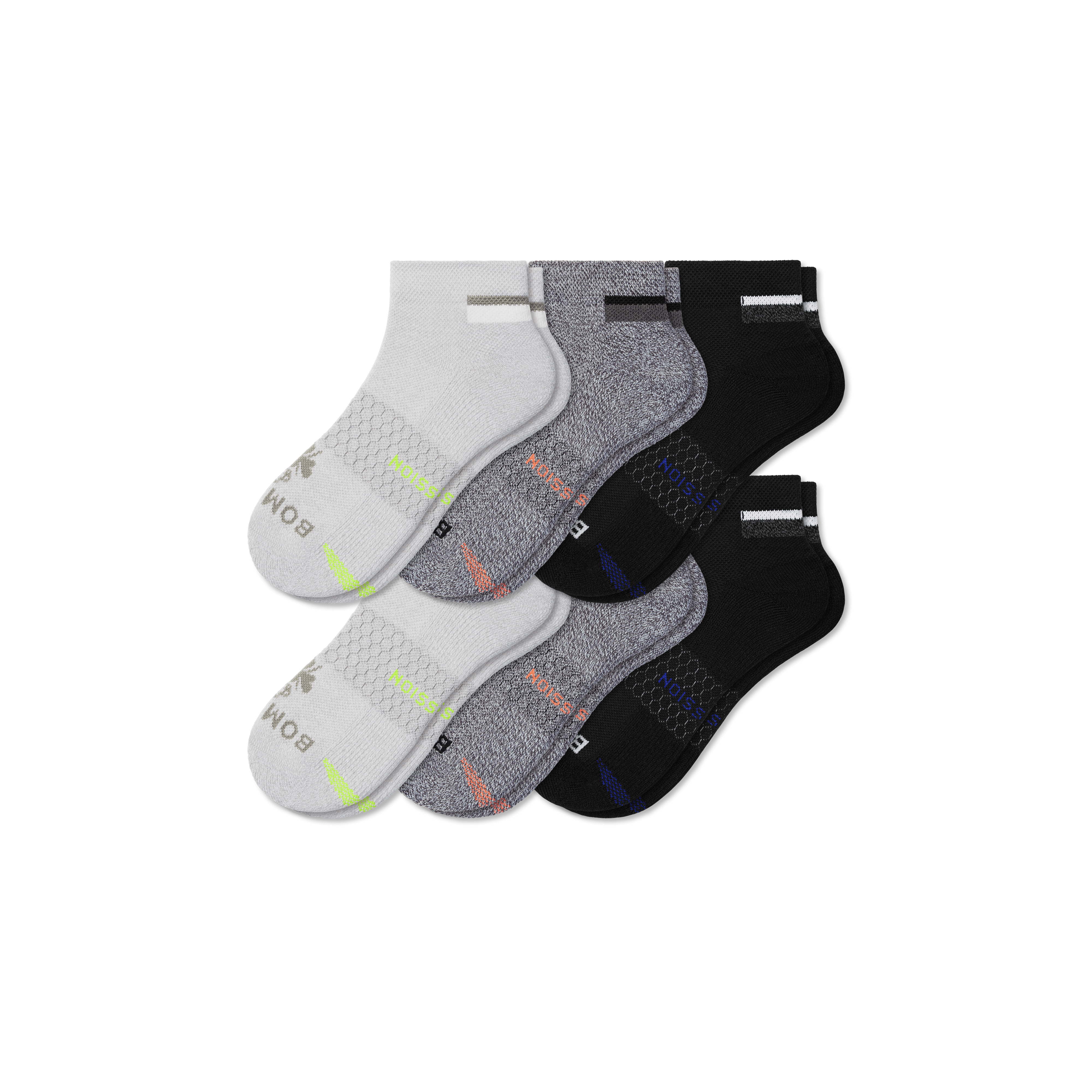 Bombas Performance Compression Ankle Sock 6-pack In Multi