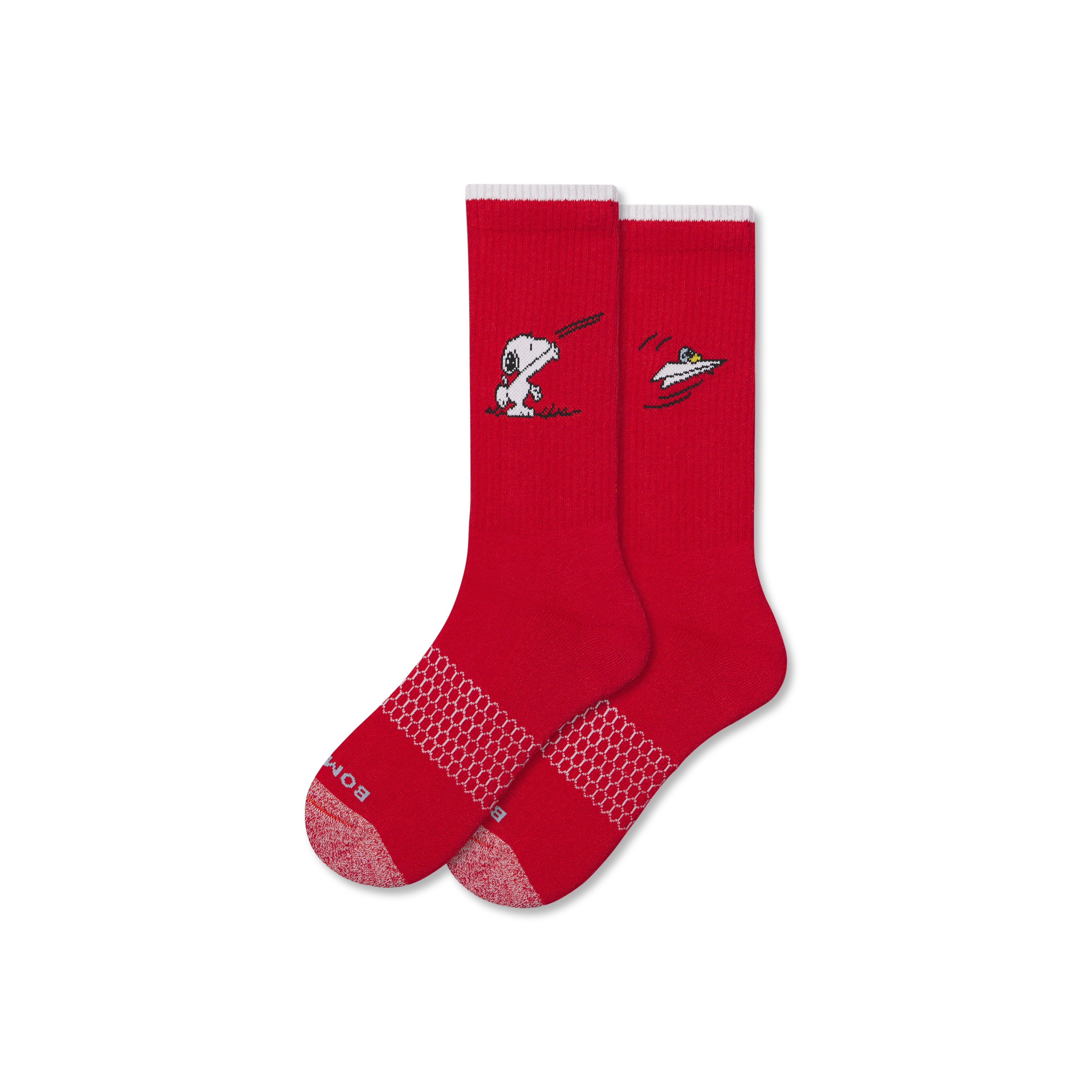 Bombas Peanuts X : Adult Calf Socks In Red