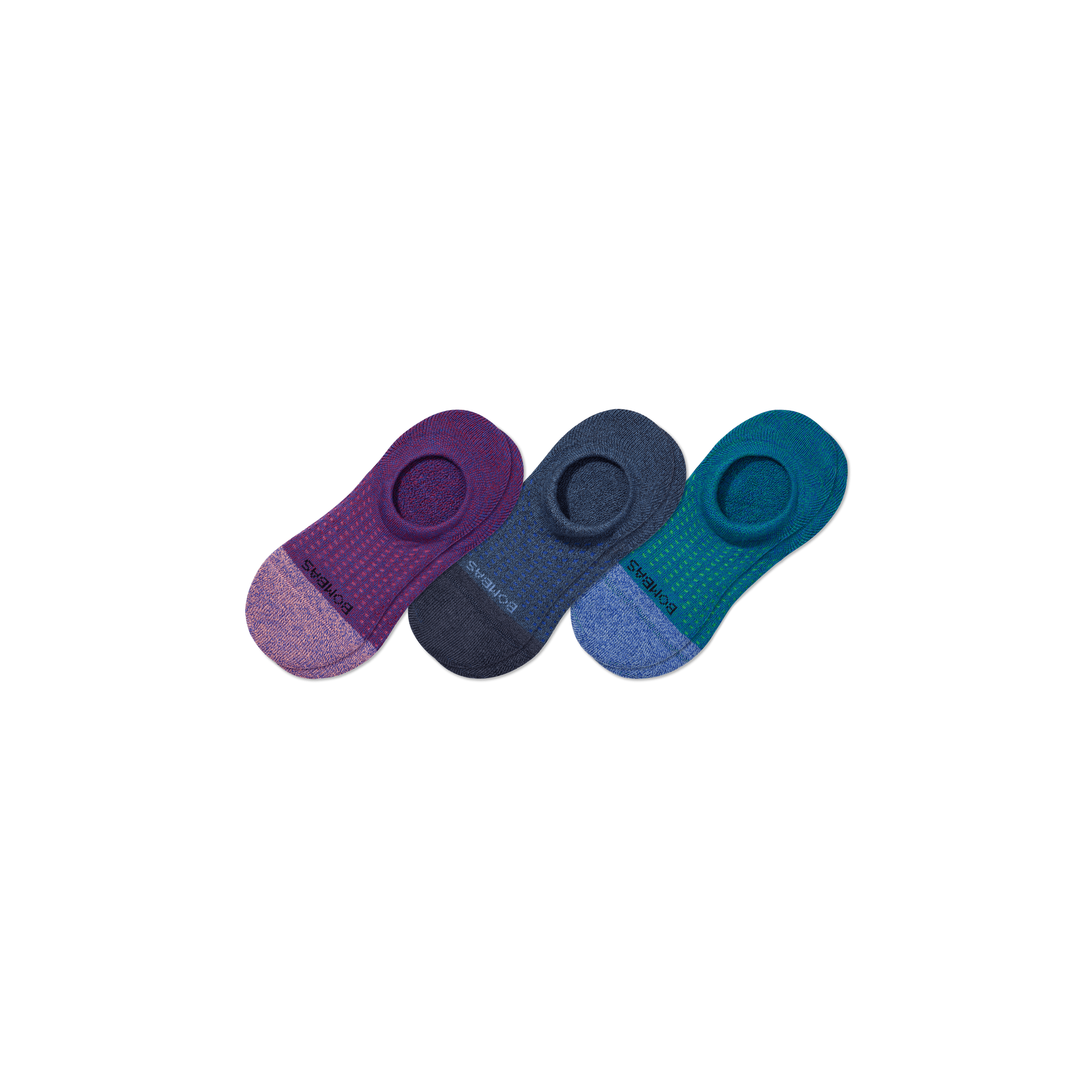Bombas Performance Cushioned No Show Sock 3-pack In Jewel Mix