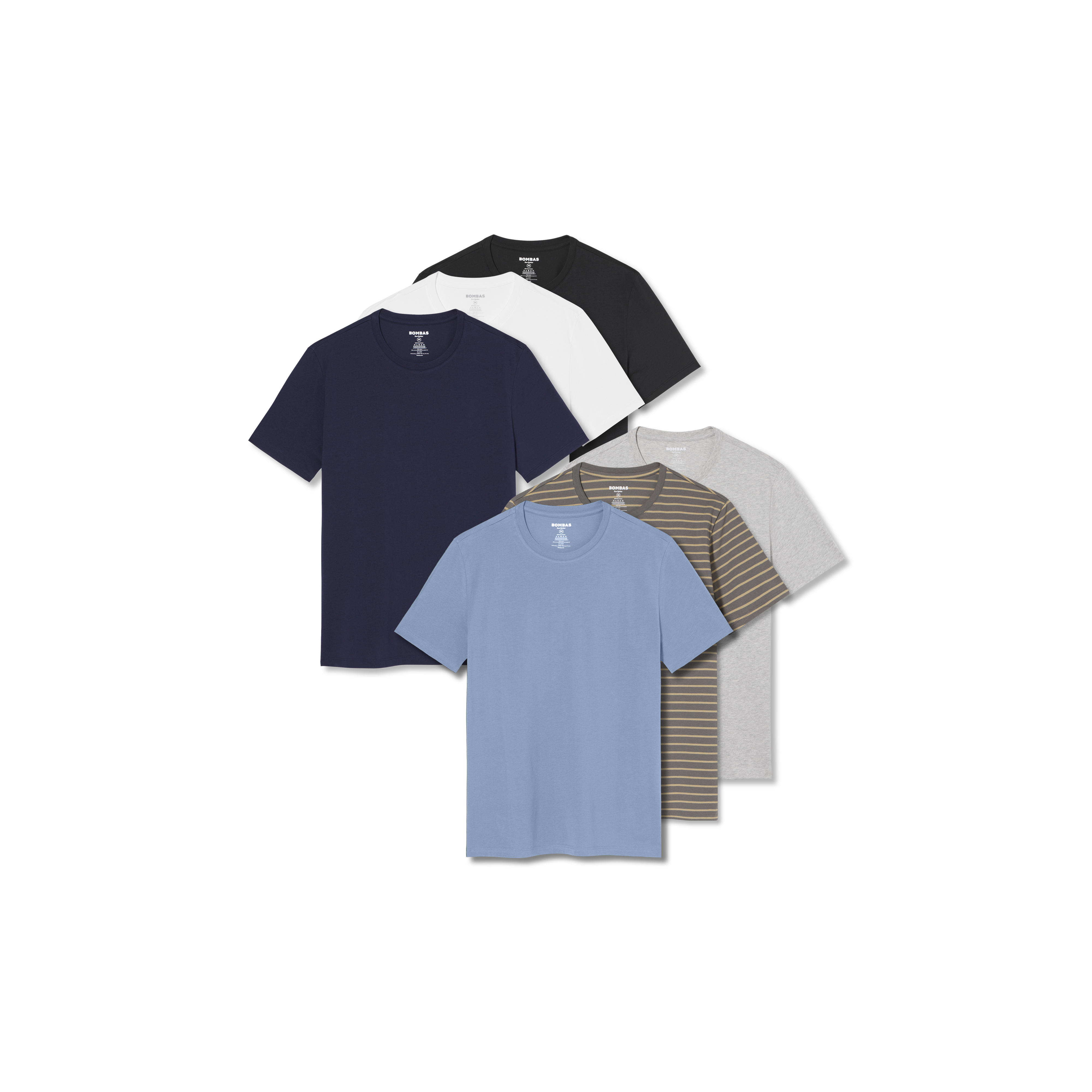 Men's Pima Cotton Crew Neck T-Shirt 6-Pack