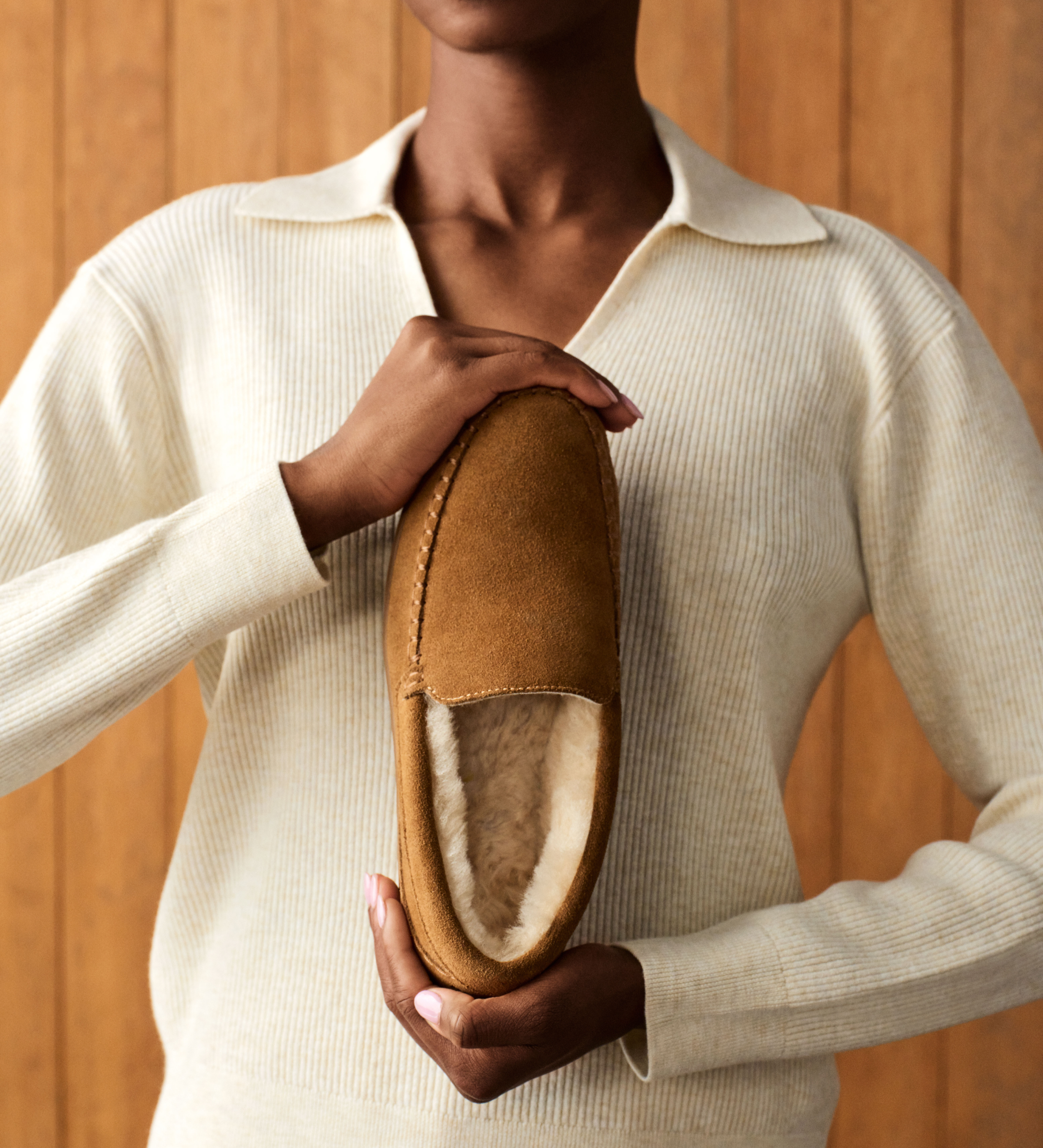 Women's Suede Moc Slipper - Trio KVP 01
