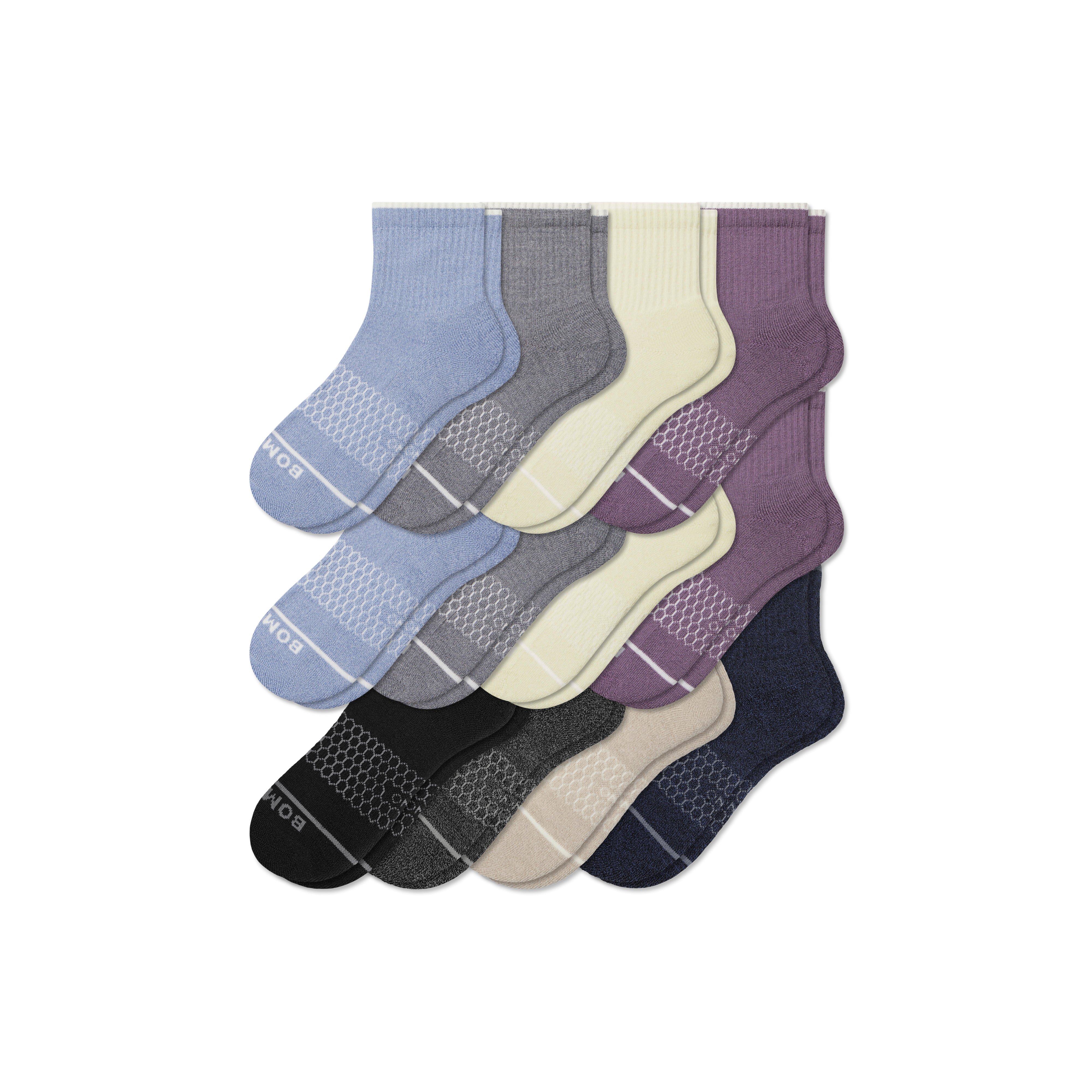 Bombas Merino Wool Blend Quarter Sock 12-pack