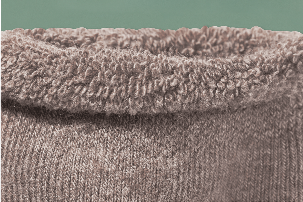 Men's Merino Wool Blend Roll-Top Gripper House Socks
