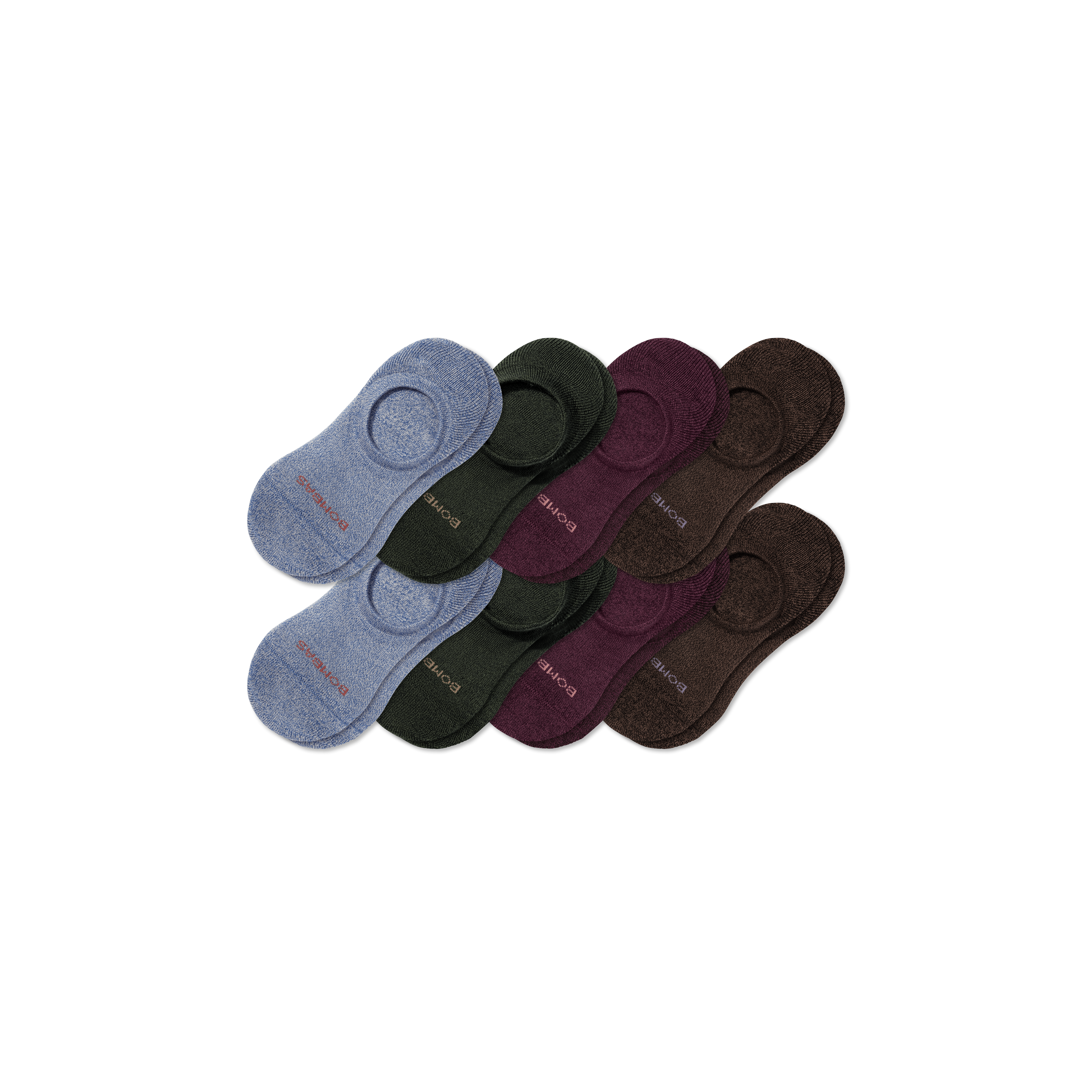 Bombas Cushioned No Show Sock 8-pack In Marls Mix