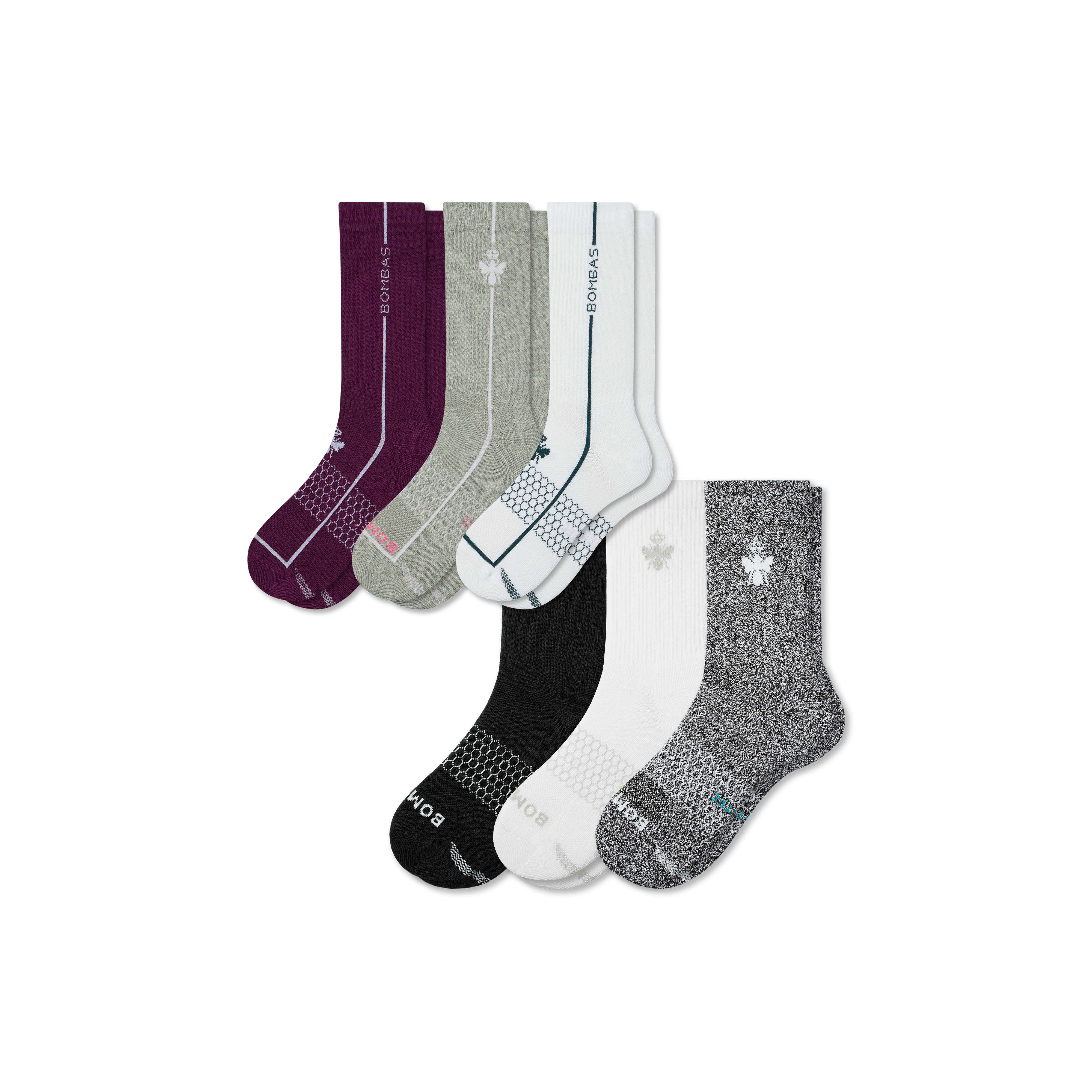 Bombas All-purpose Performance Calf Sock 6-pack