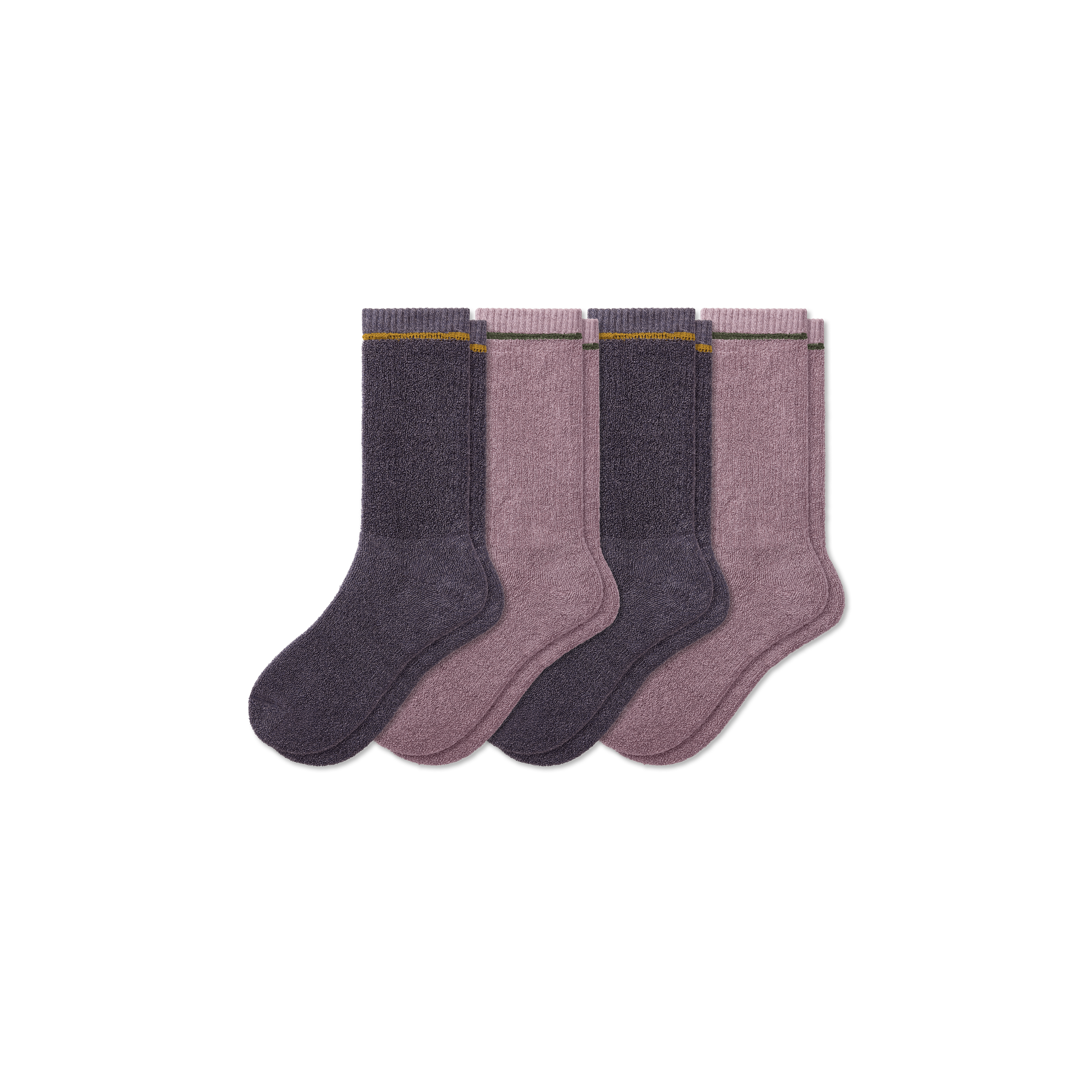 Bombas Plush Terry Calf Sock 4-pack In Navy Mix