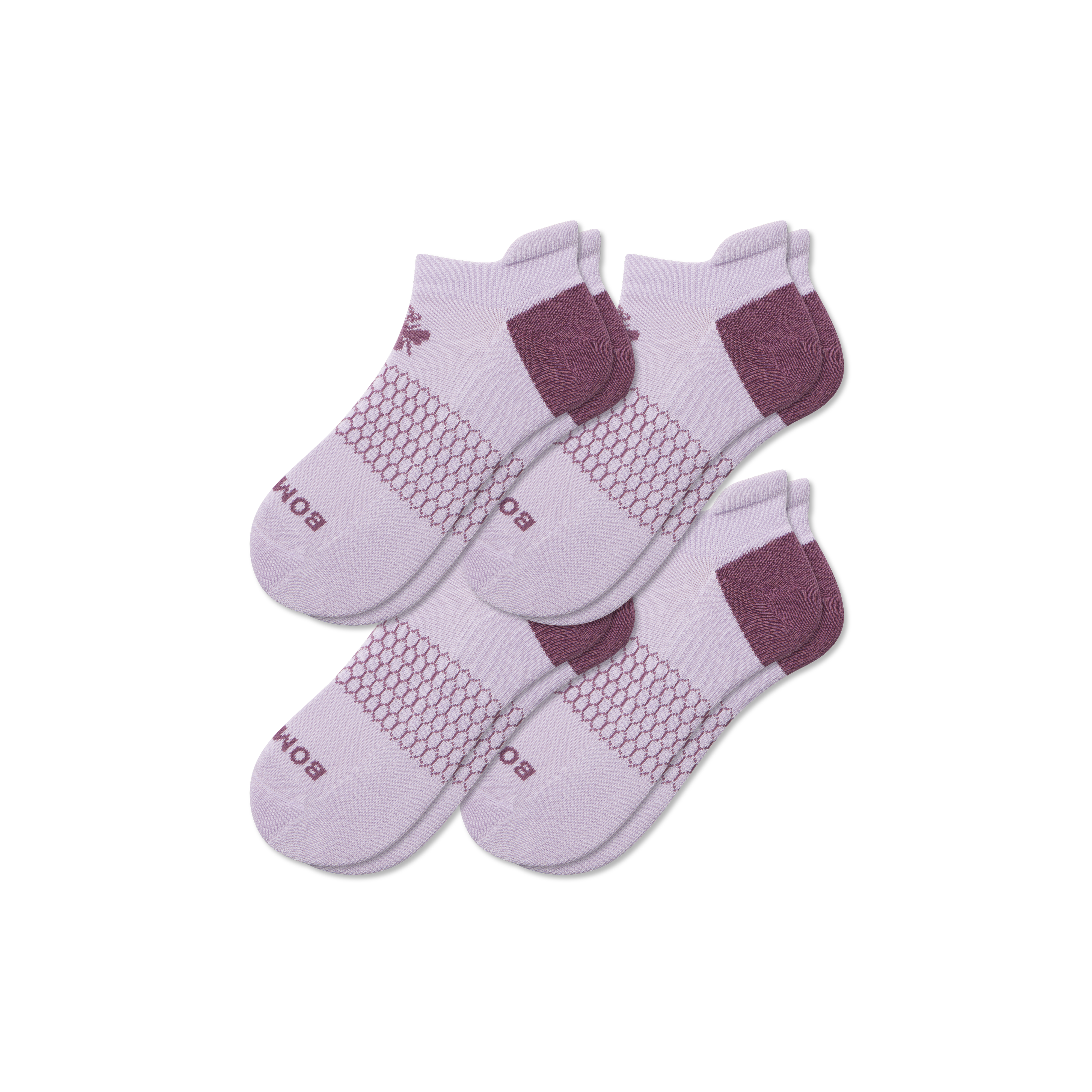Bombas Solids Ankle Sock 4-pack In Purple
