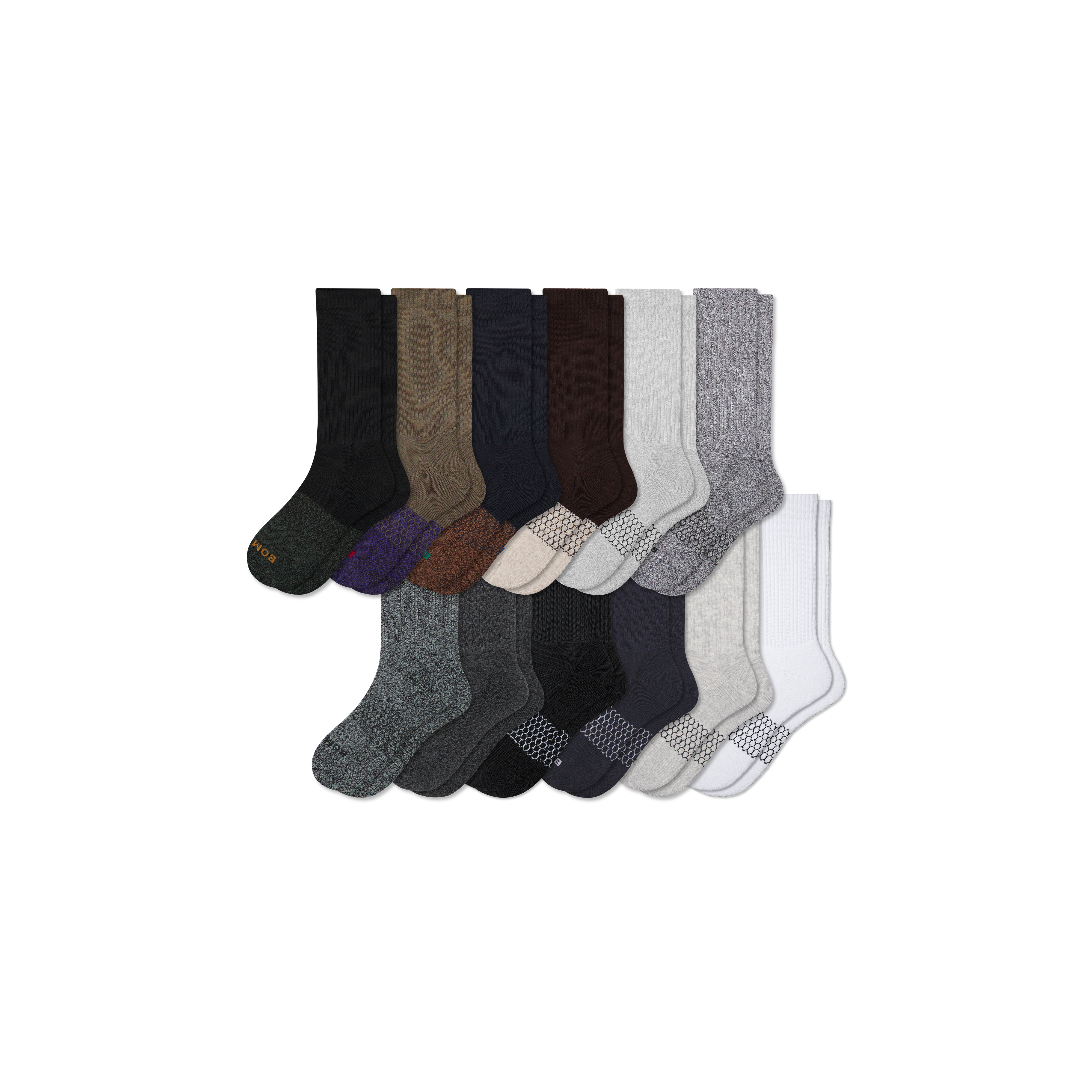 Men's Solids Calf Sock 12-Pack