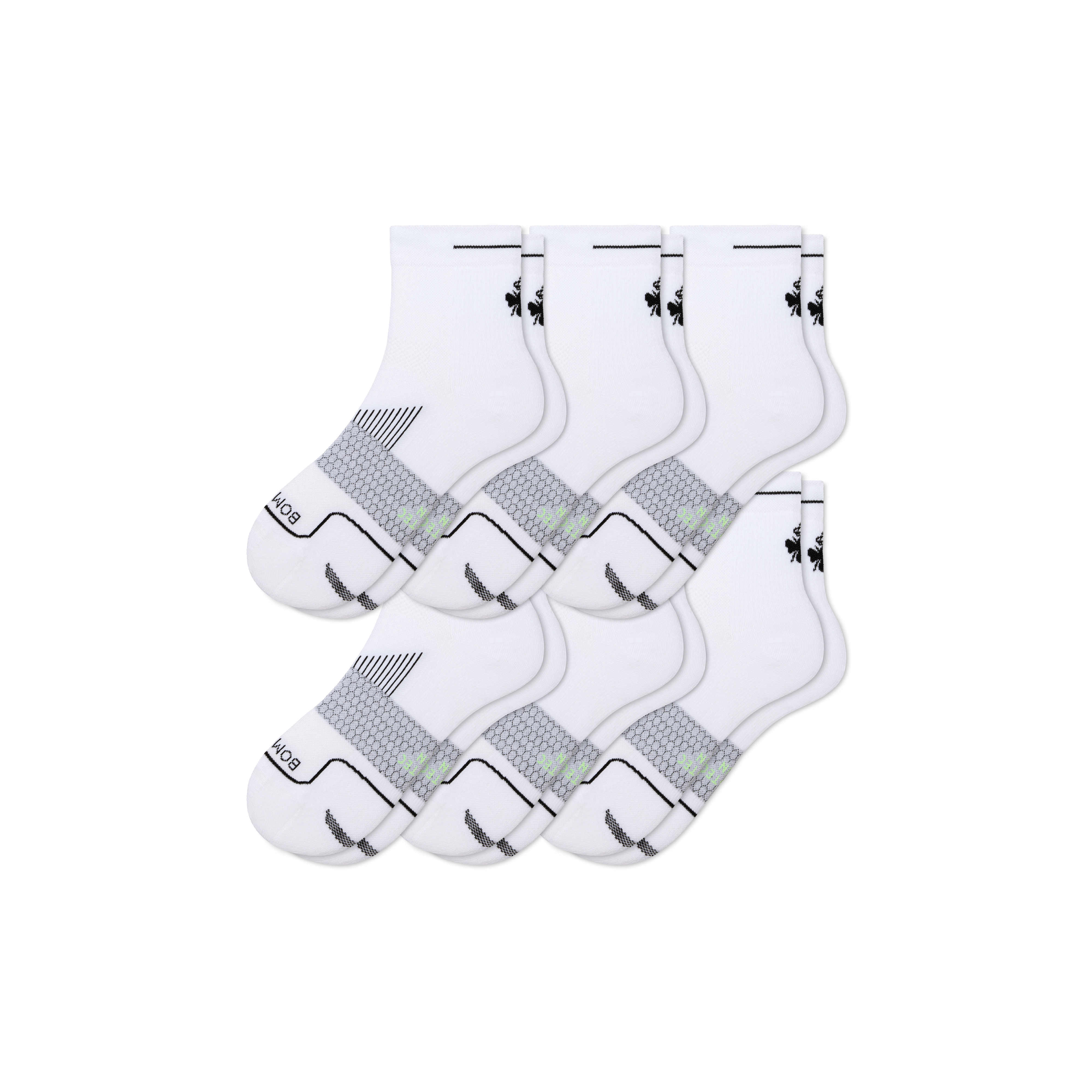 Bombas Running Quarter Sock 6-pack In Purple
