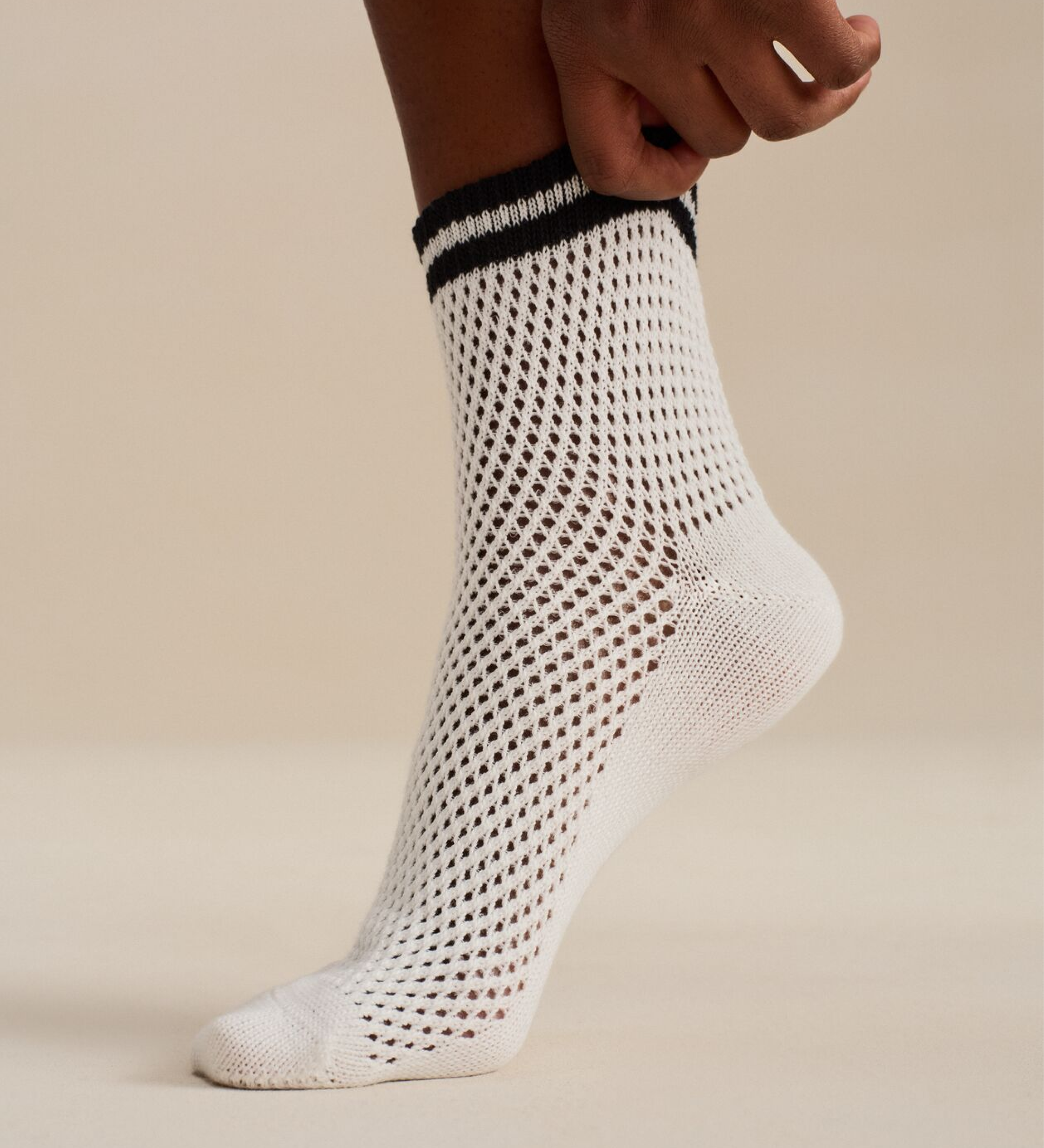 Vintage Stripe Open Knit Quarter - Duo KVP 02