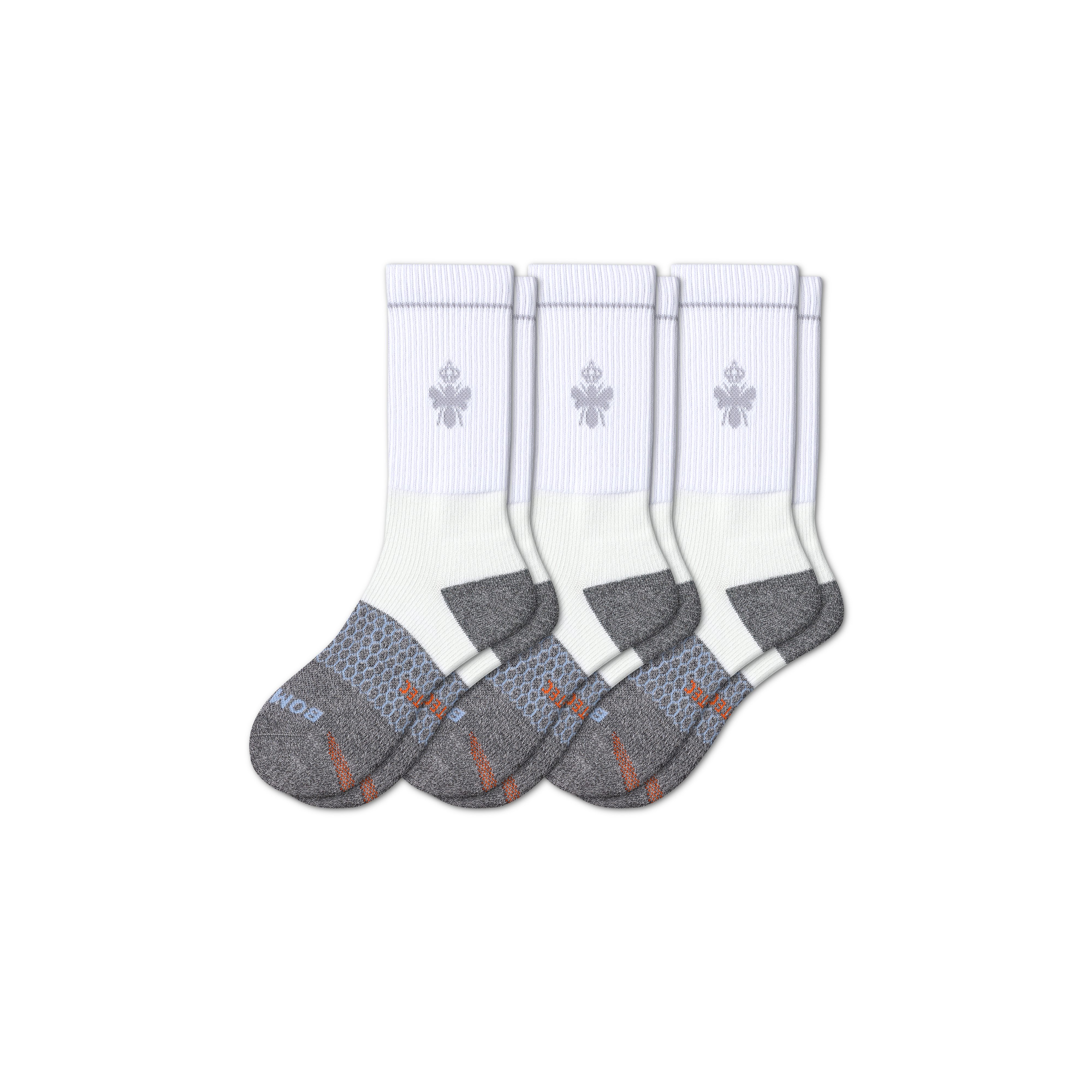 Bombas Targeted Compression Performance Calf Sock 3-pack In White