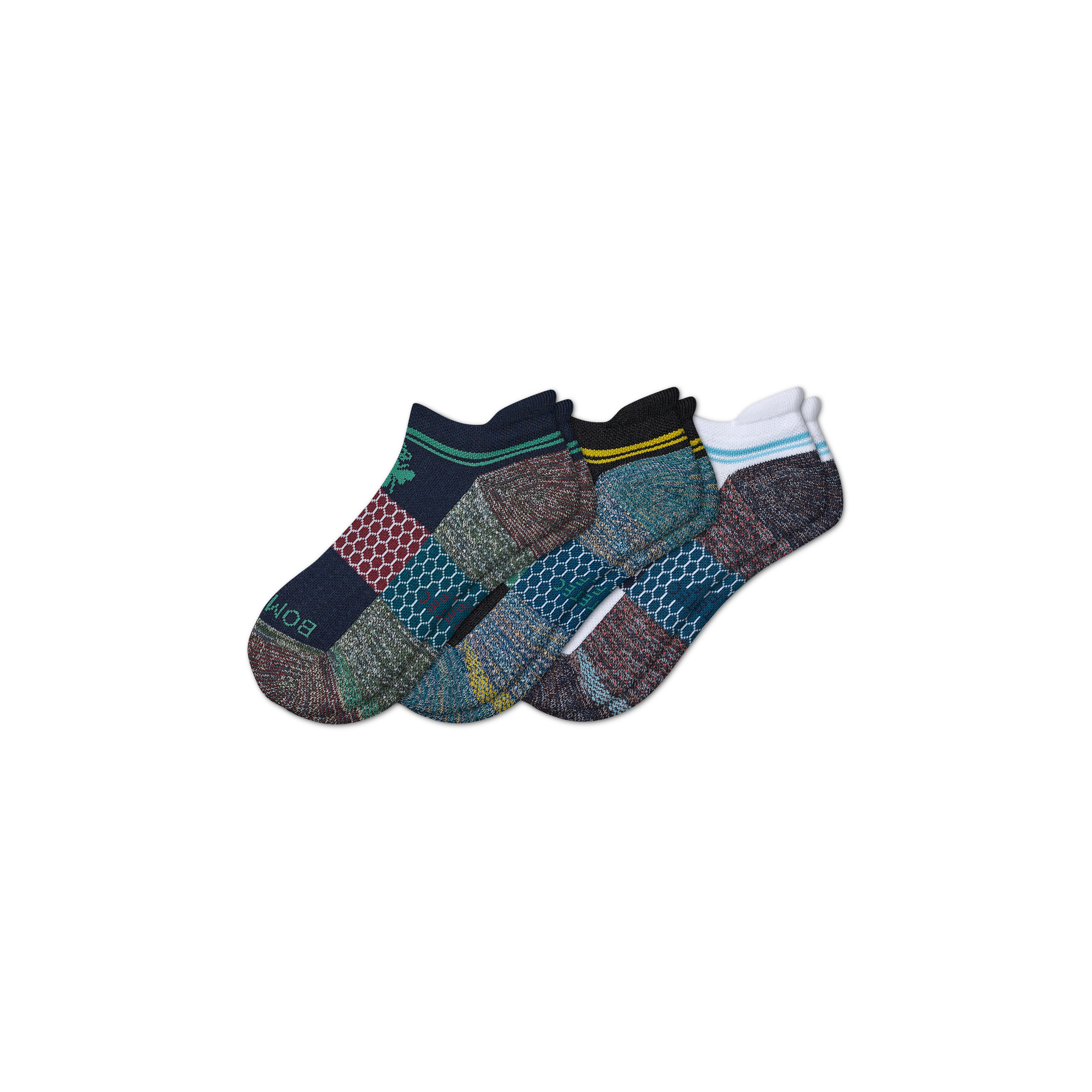Shop Bombas Golf Ankle Sock 3-pack In Grove Navy Mix