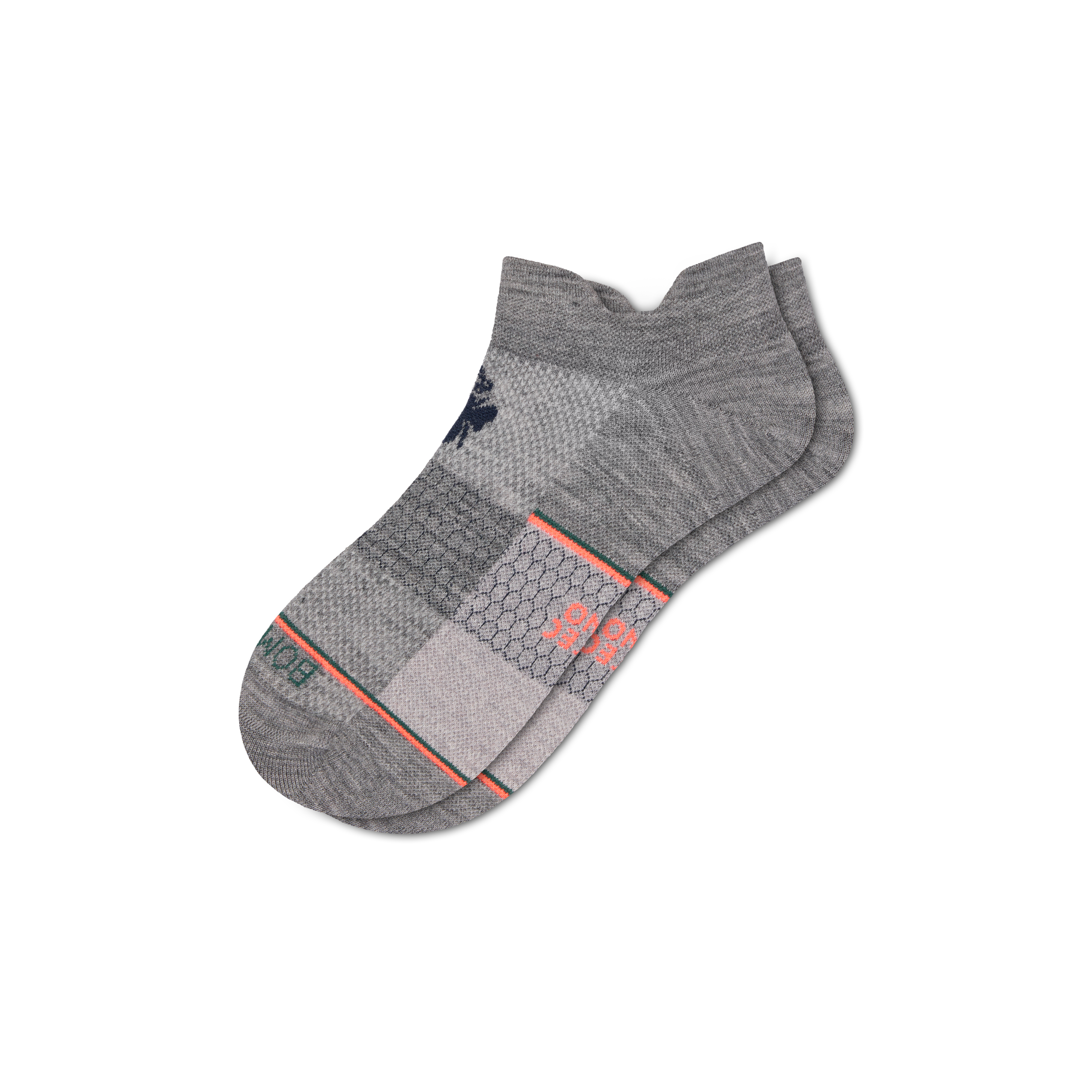 Bombas Ultralite Sport Merino Wool Blend Ankle Socks In Gray