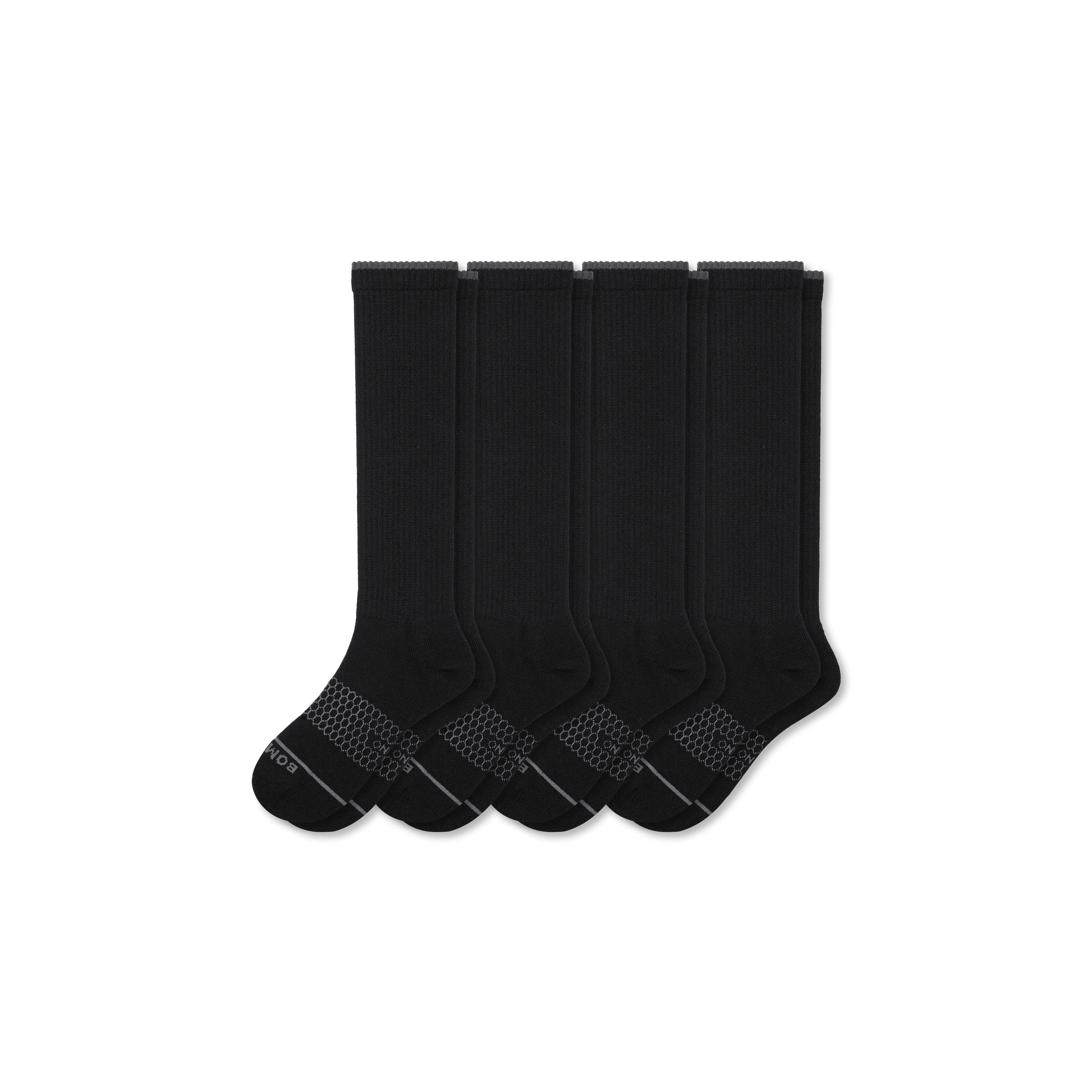 Bombas Merino Wool Blend Knee-high Sock 4-pack In Black Mix