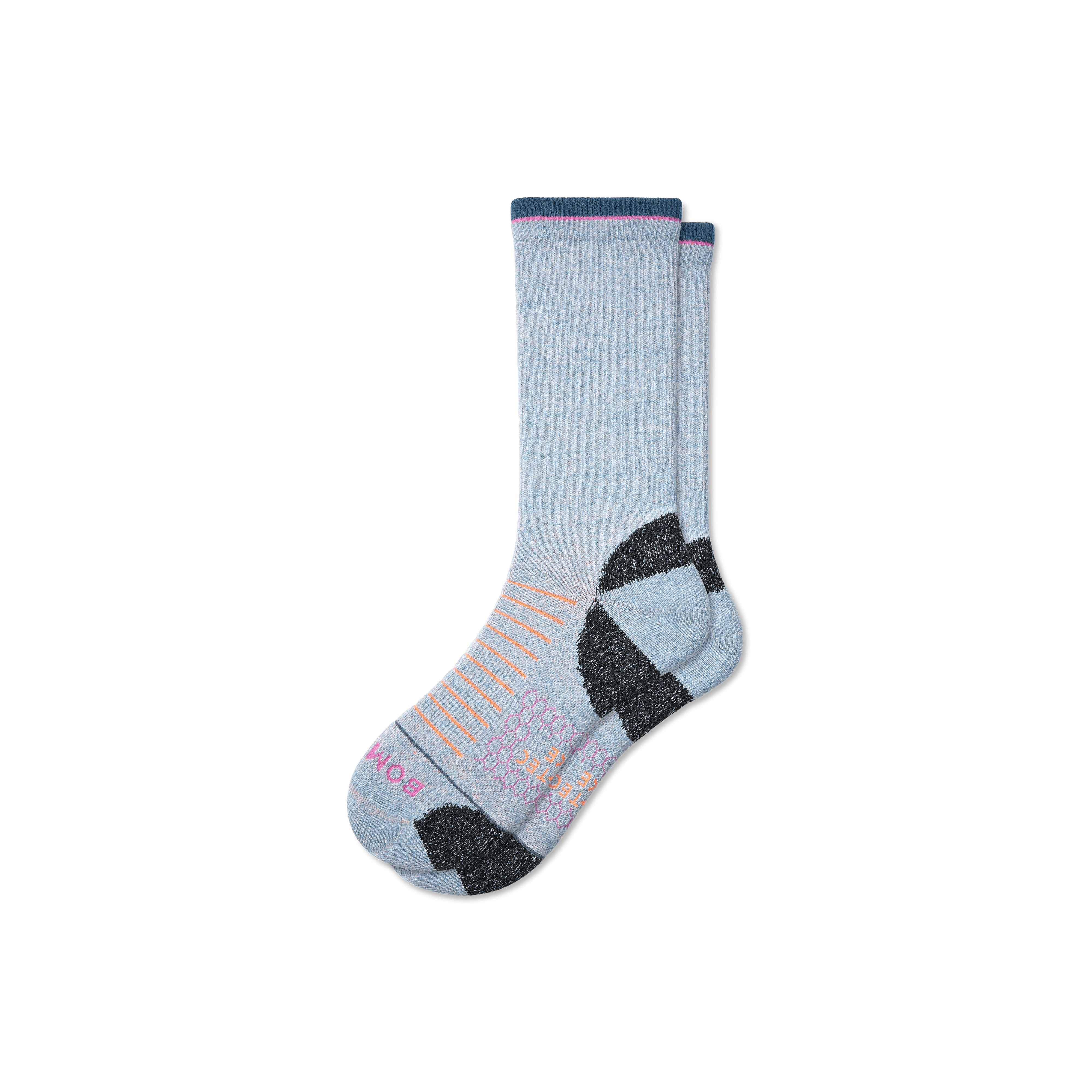 Bombas Merino Wool Blend Hiking Performance Calf Socks In Ocean Fog