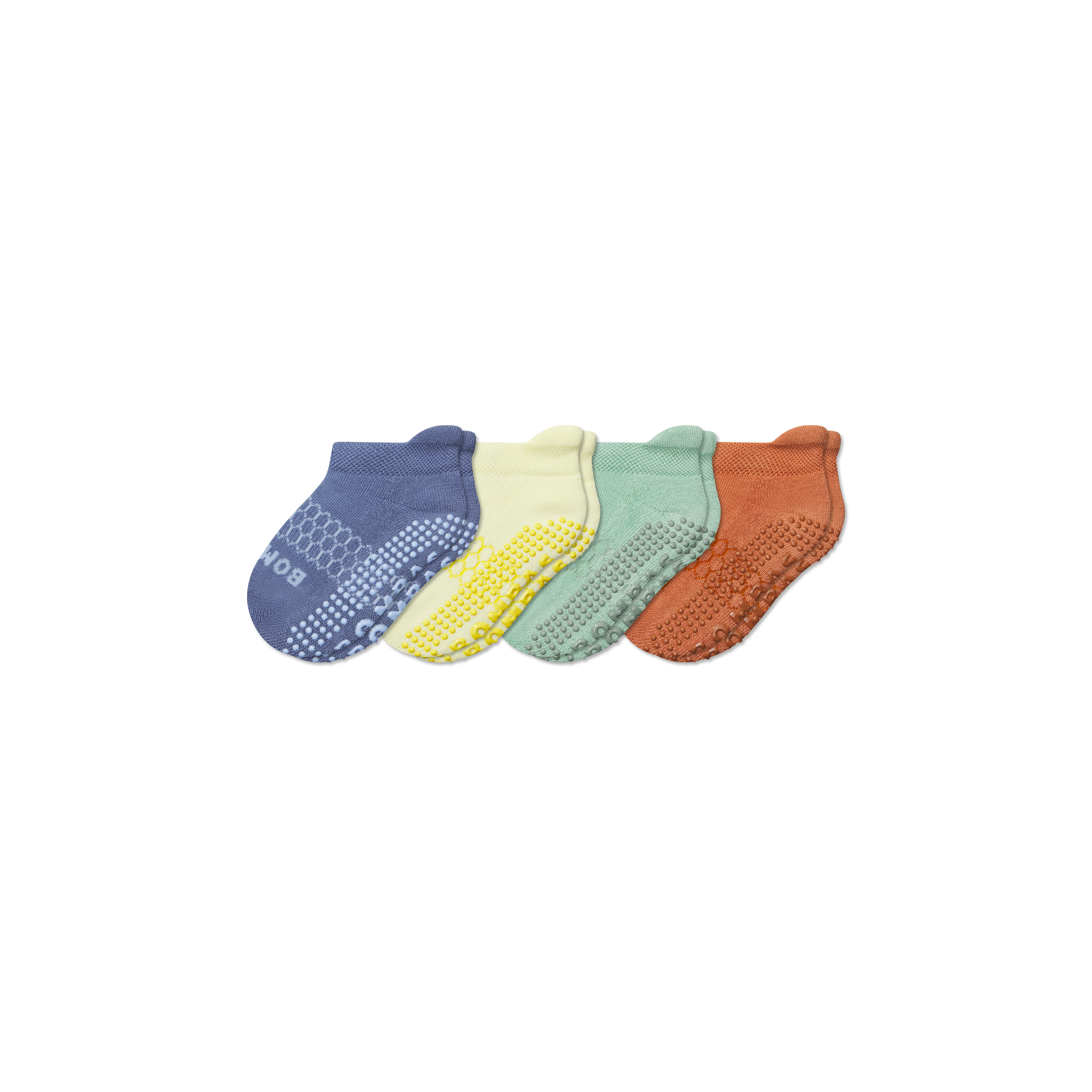 bombas Toddler Solids Gripper Ankle Sock 4-Pack