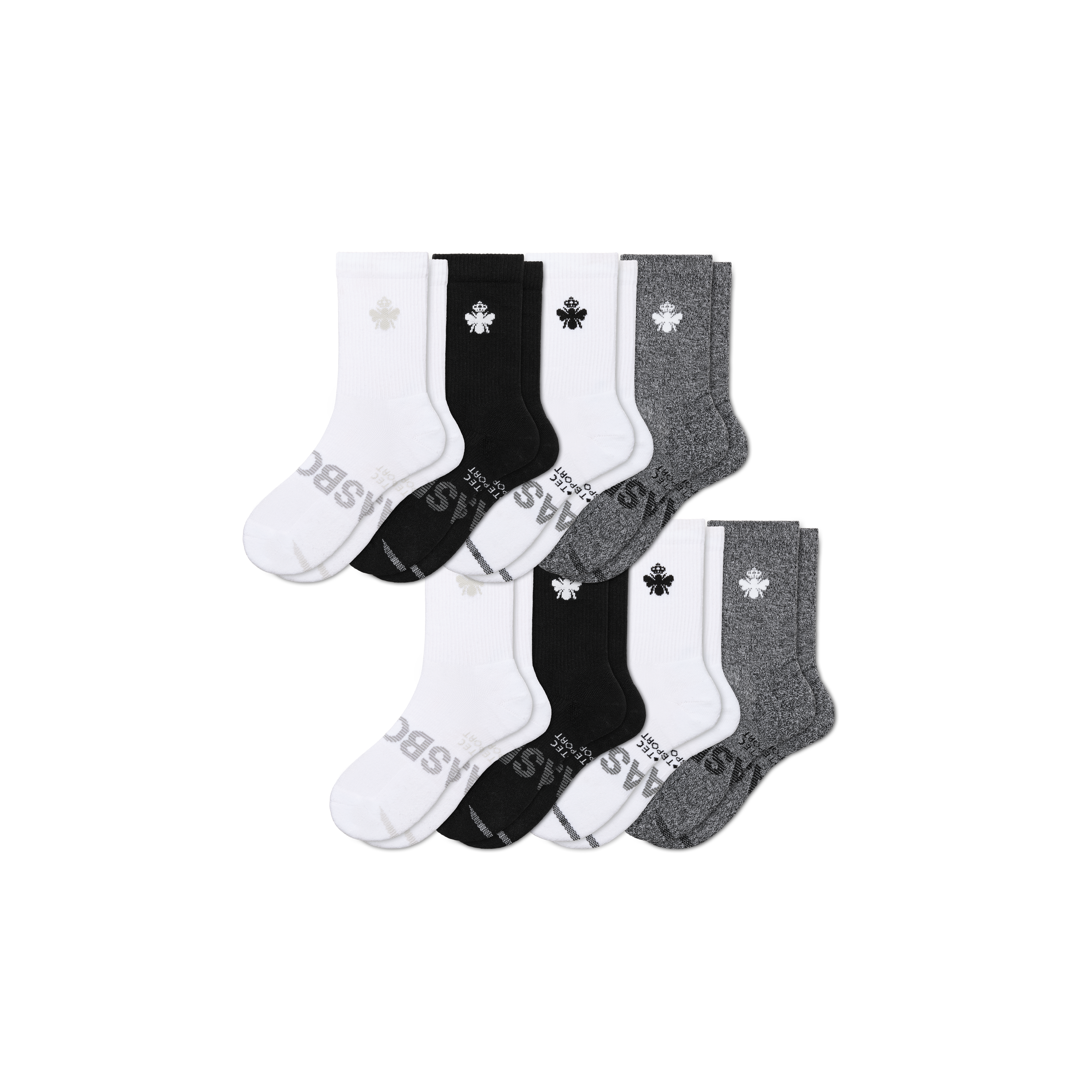 Bombas All Sport Half Calf Sock 8-pack In Core Mix