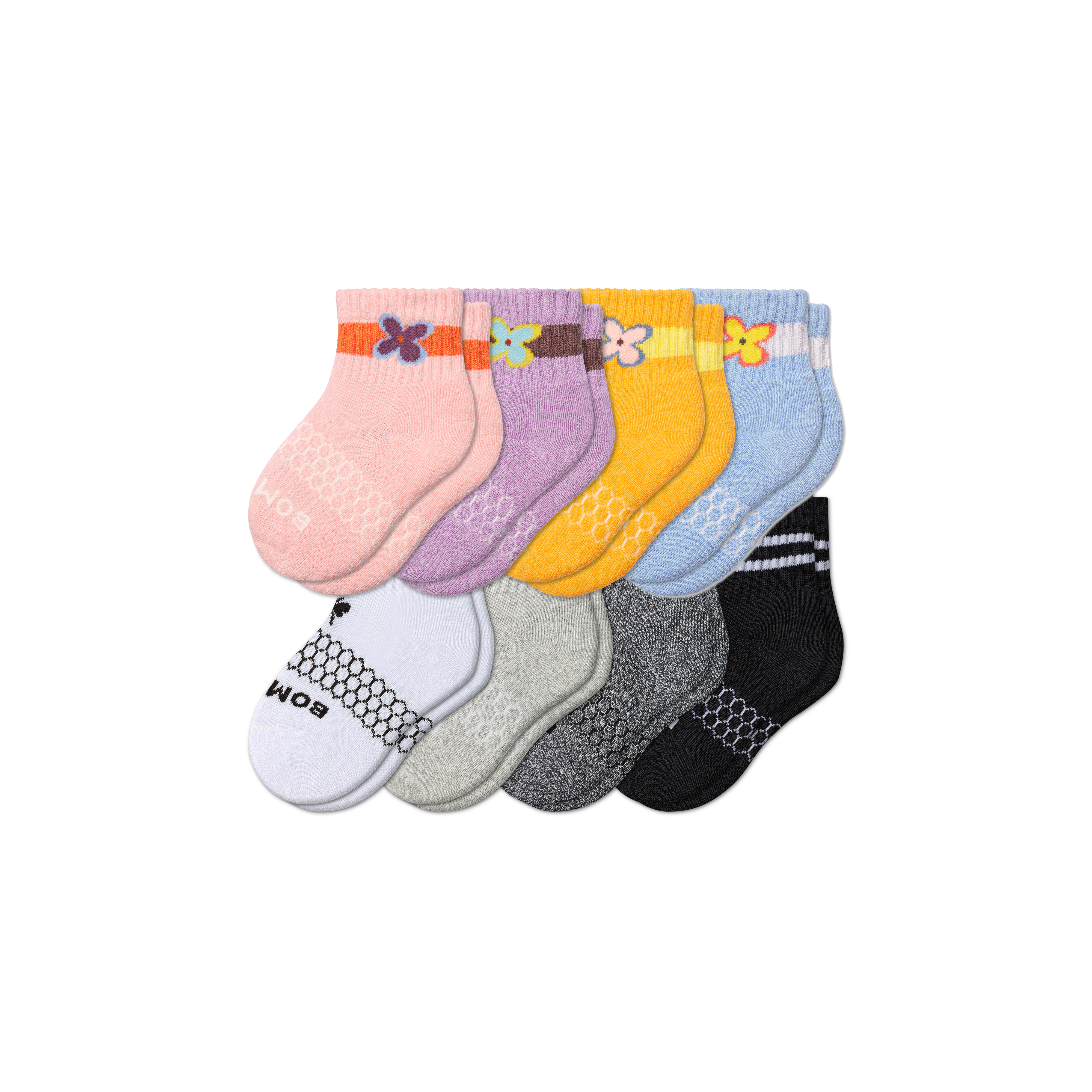 Bombas Toddler Calf Sock 8-pack In Floral Originals Mix
