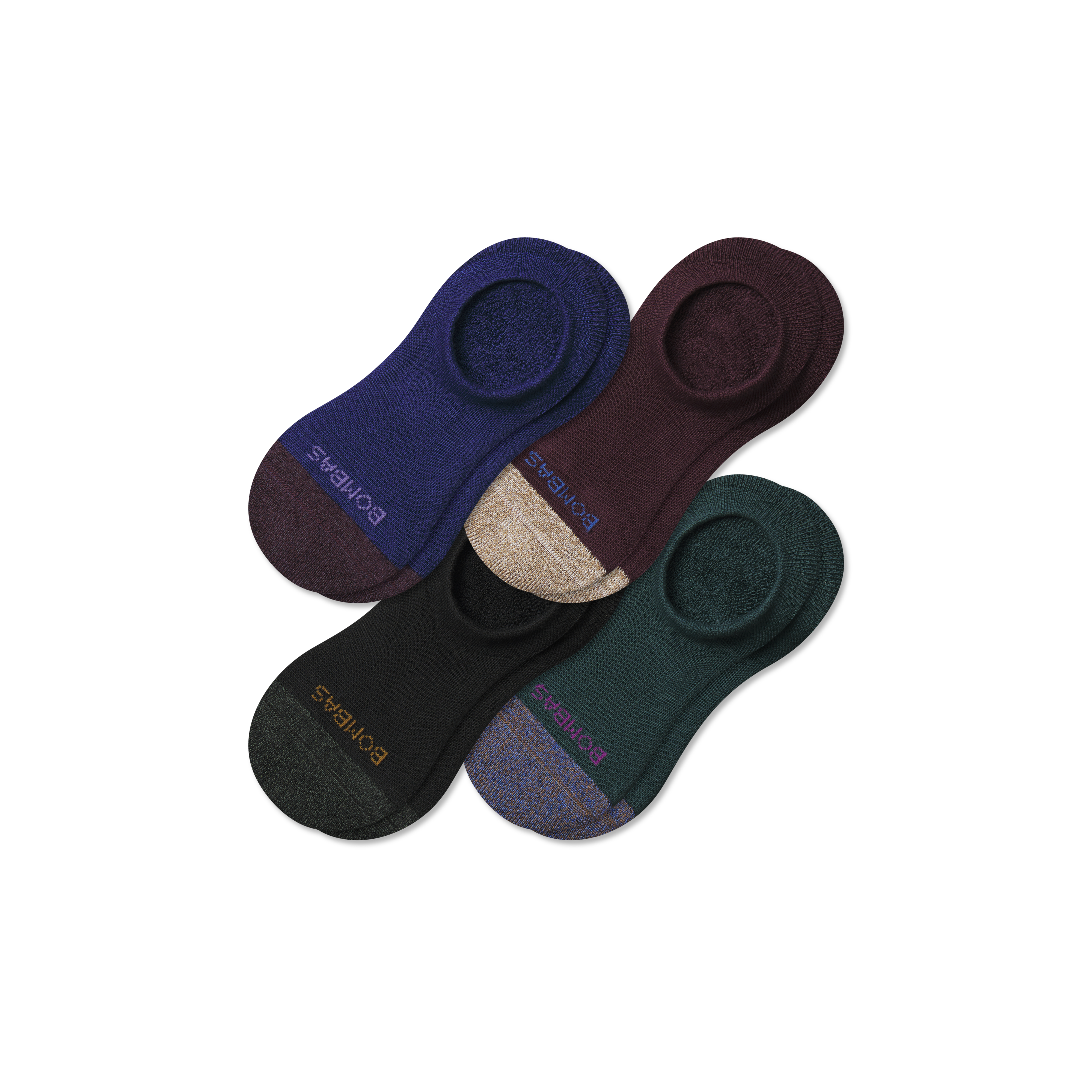 Bombas Cushioned No Show Sock 4-pack In Multi