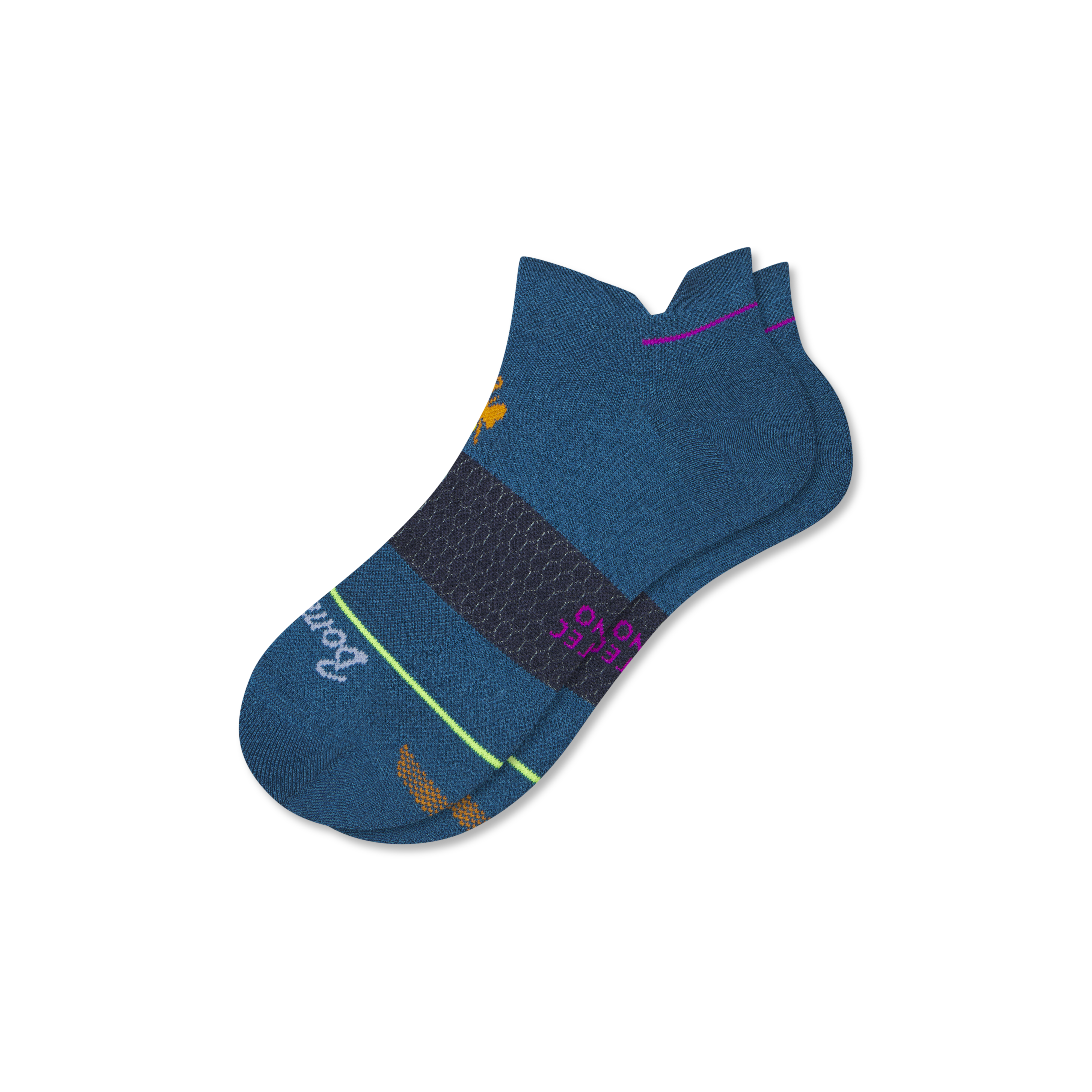 Bombas Merino Wool Blend Athletic Ankle Socks In Blue Teal