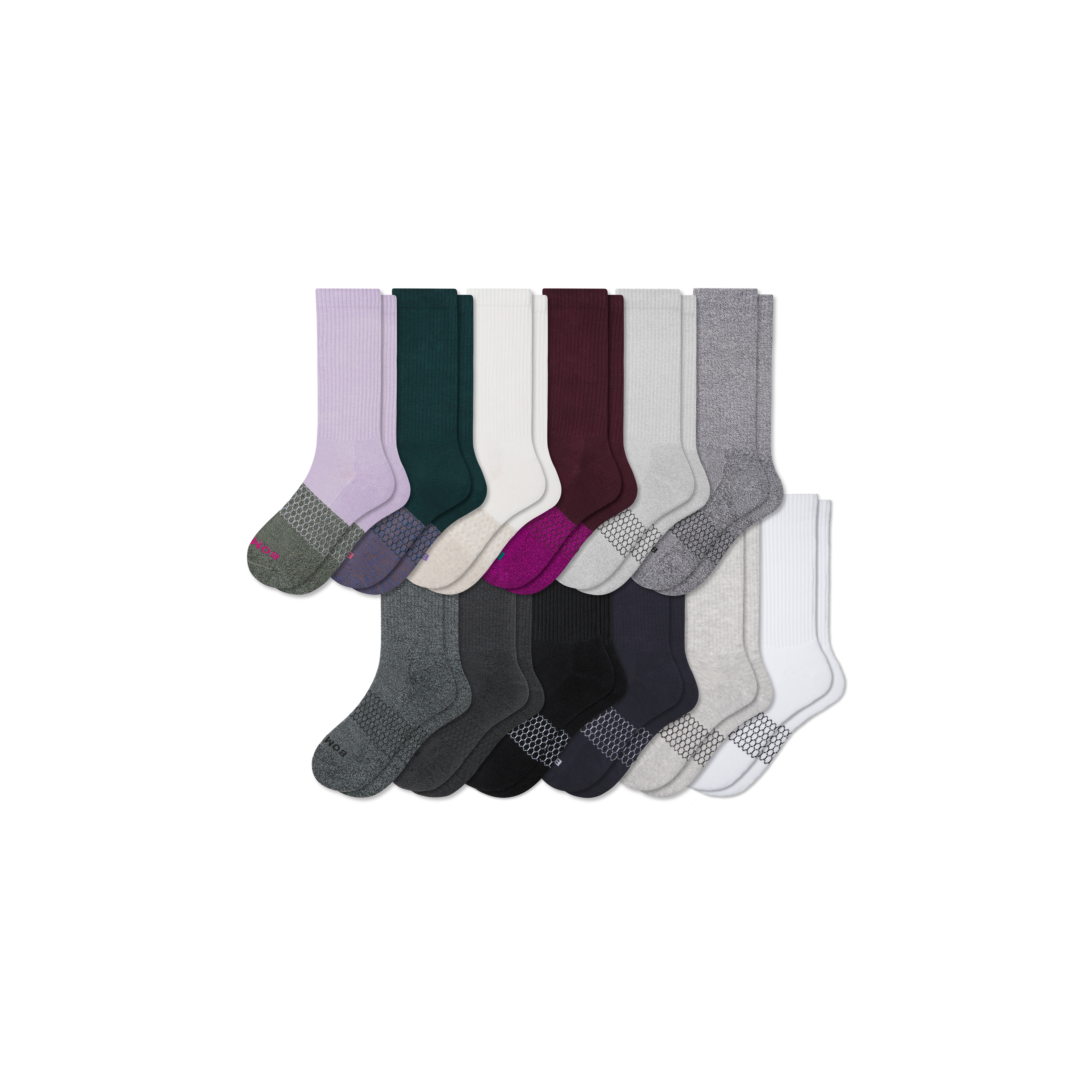 Bombas Solids Calf Sock 12-pack In Multi