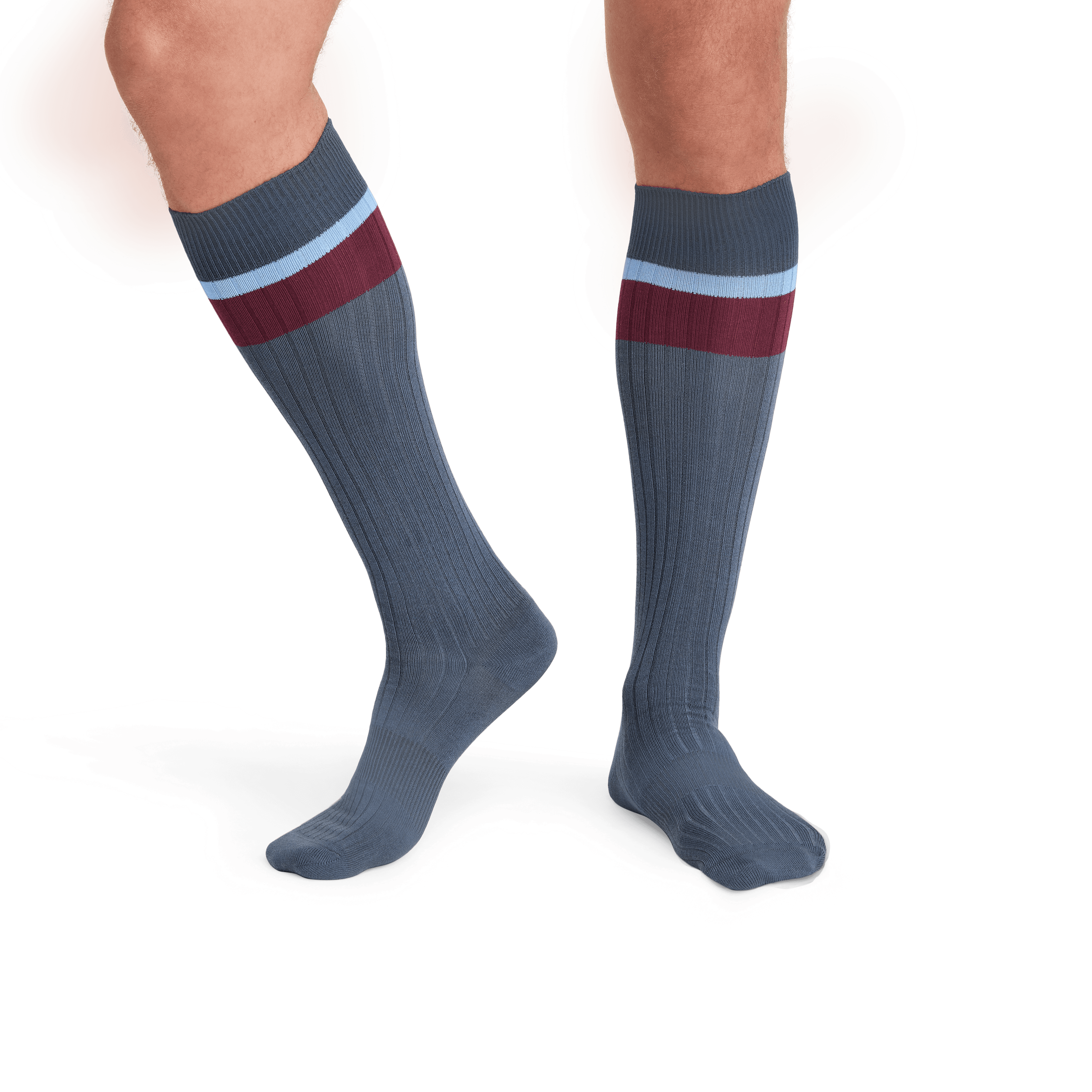 bombas ribbed dress socks Bombas Men's Ribbed Cotton Blend Over The Calf Dress Sock 4-Pack Dawn Grey Mix