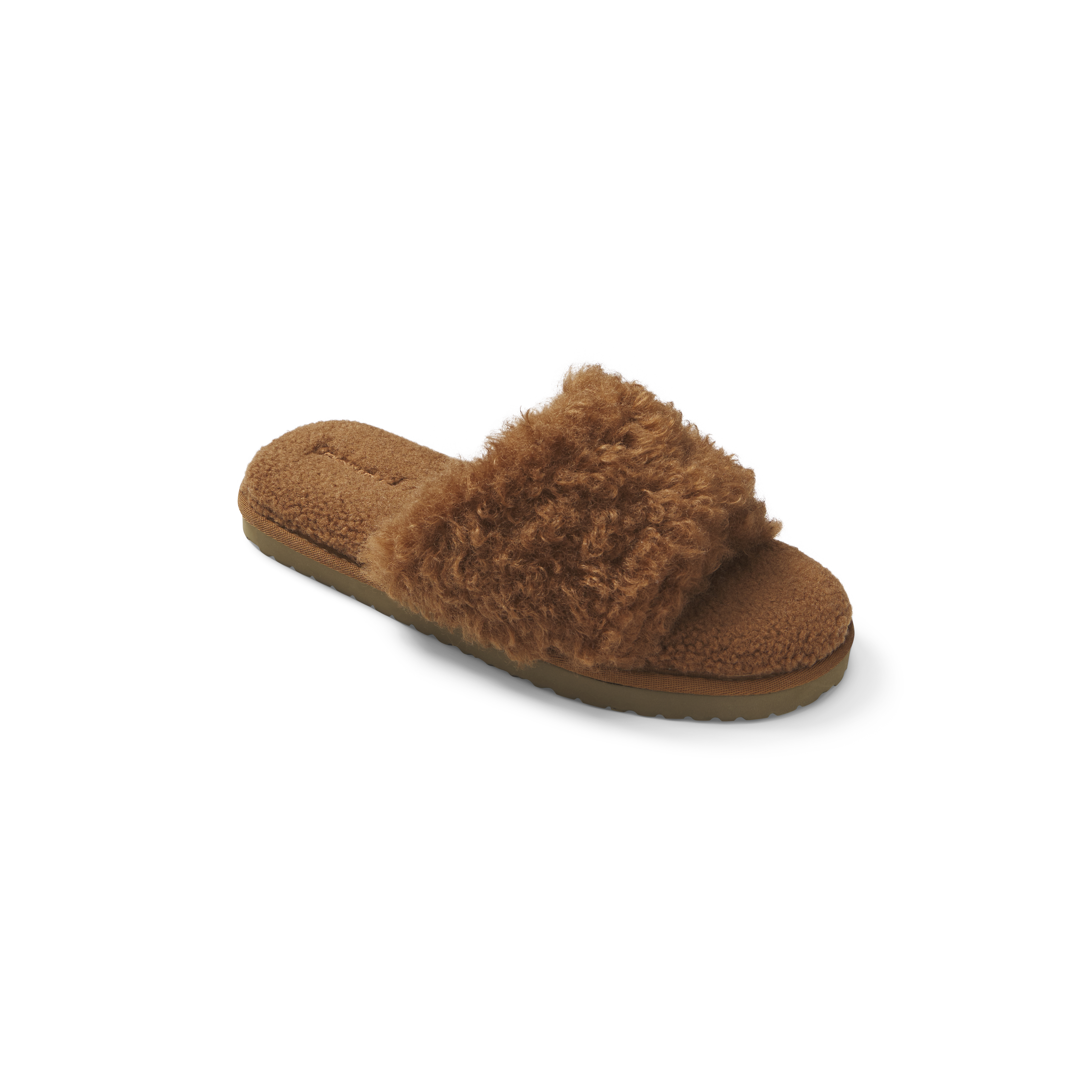 Bombas Sunday Plush Slide In Brown