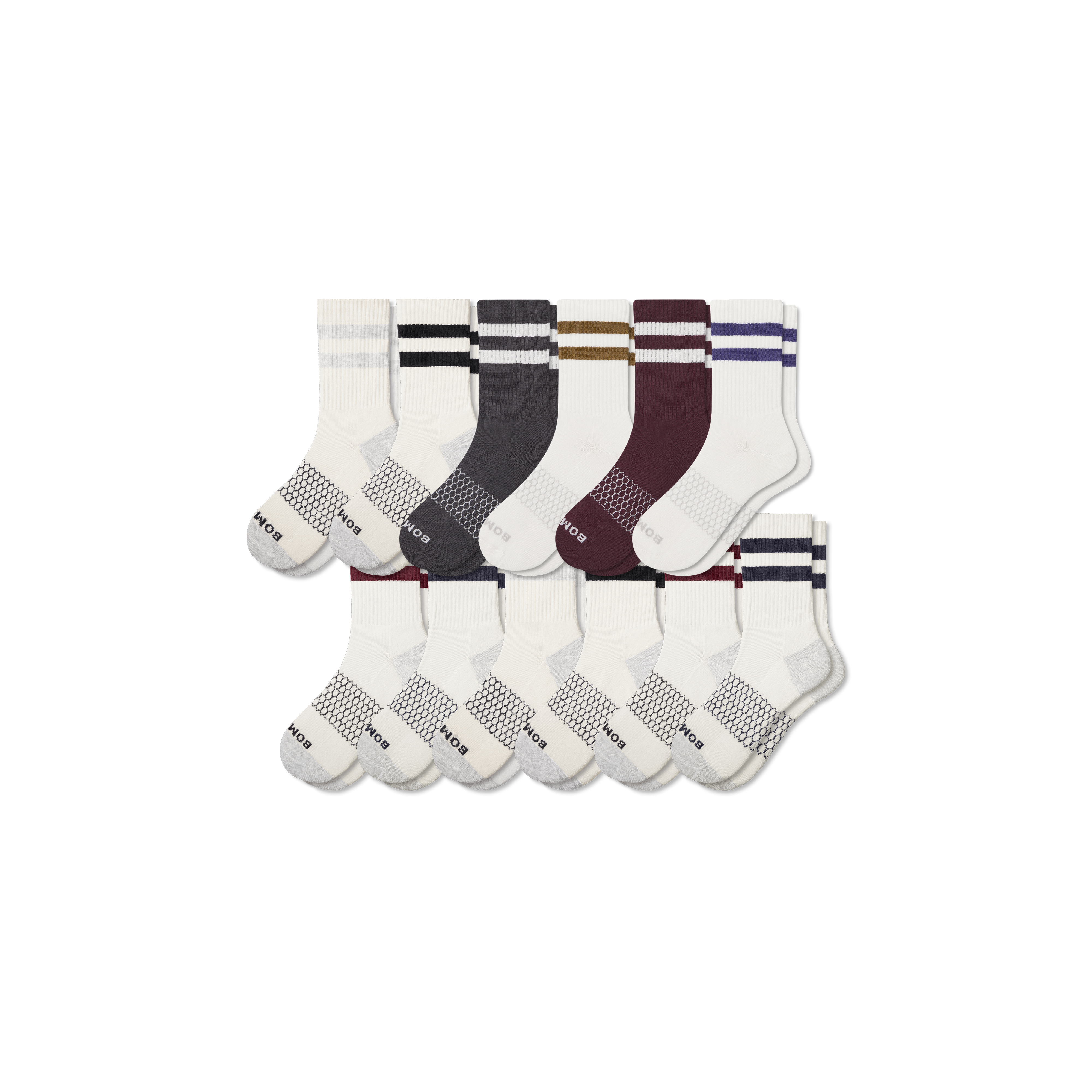 Women's Vintage Stripes Half Calf Socks 12-Pack