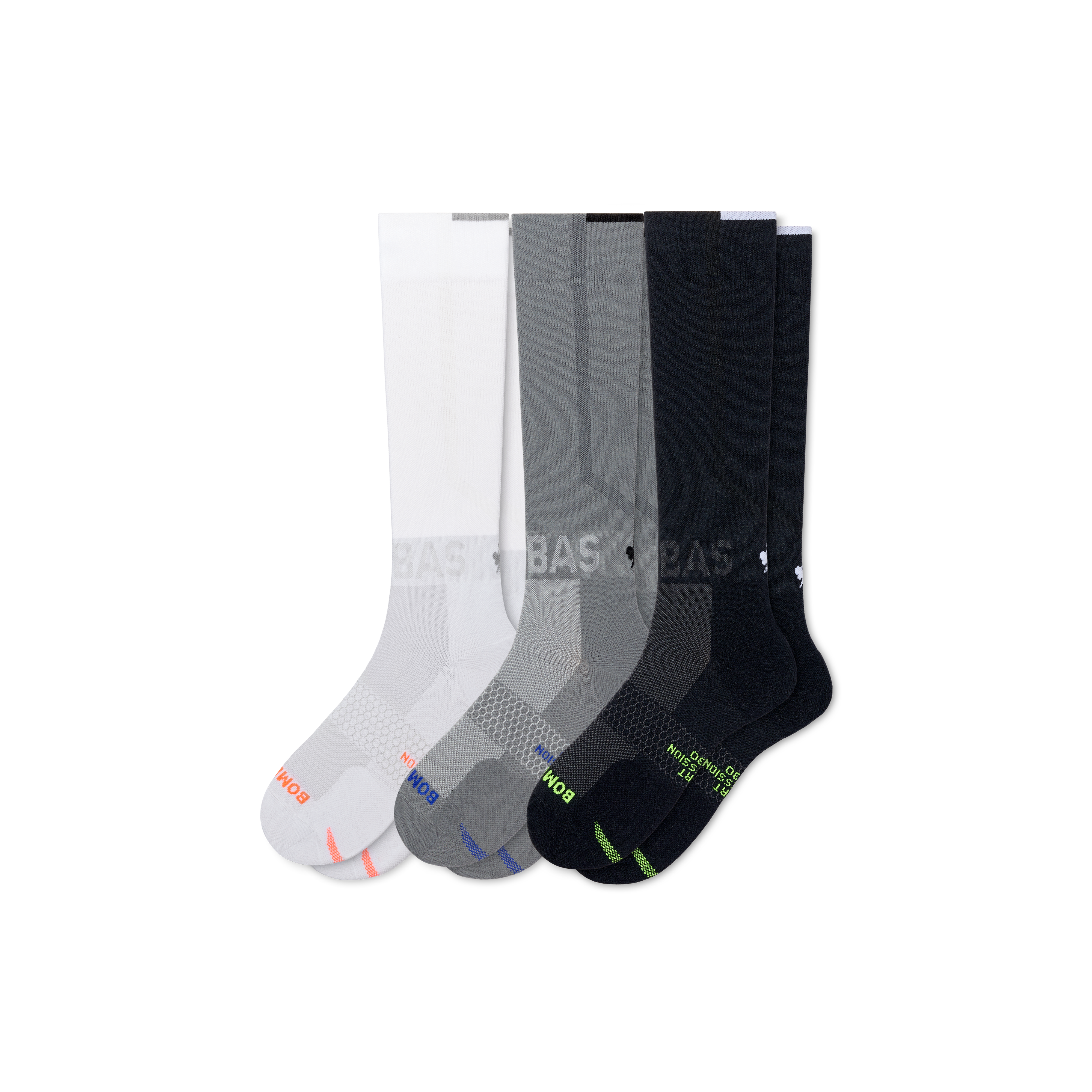 Bombas Sport Compression Knee High Sock 3-pack (20-30mmhg) In Core Mix