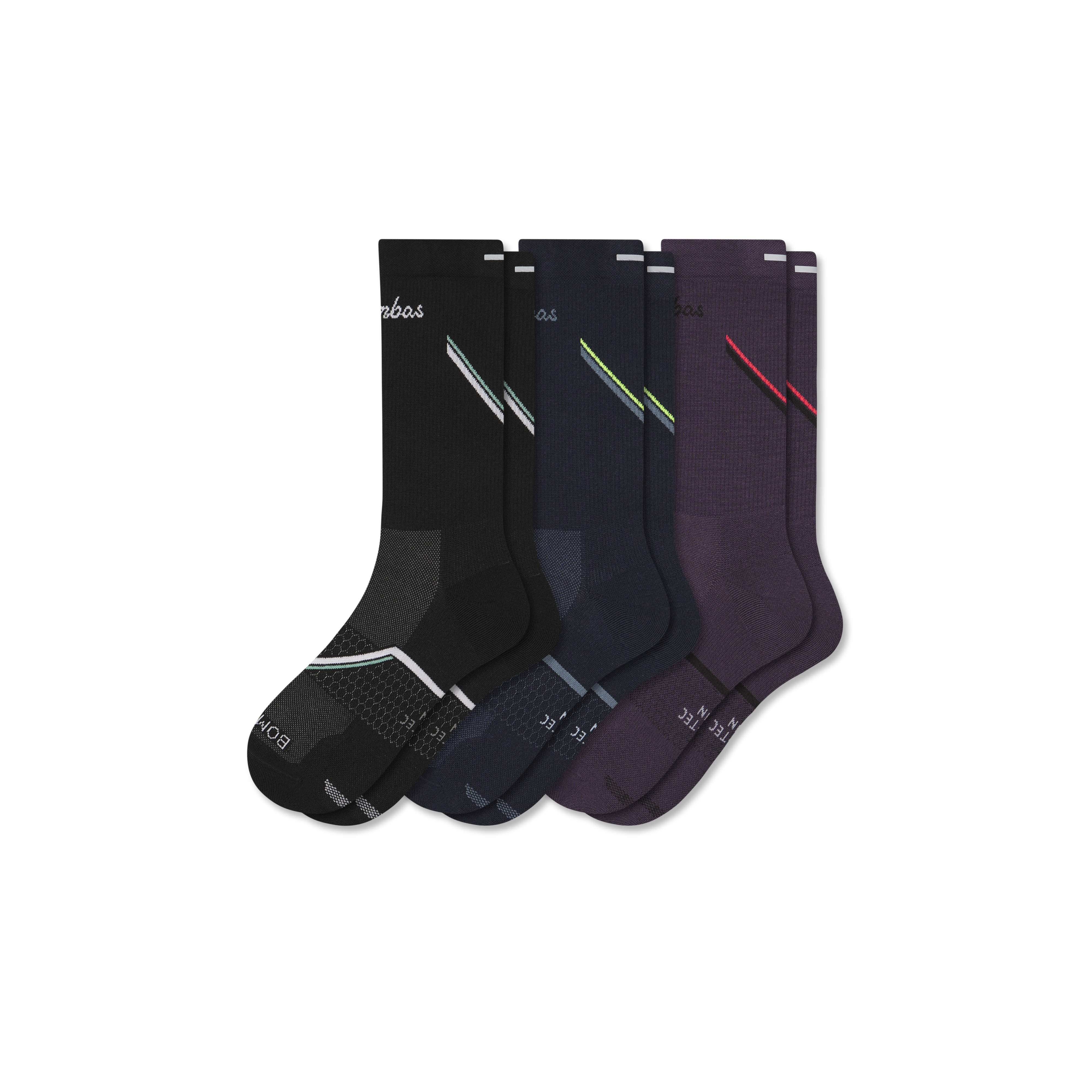 Bombas Running Calf Sock 3-pack In Multi