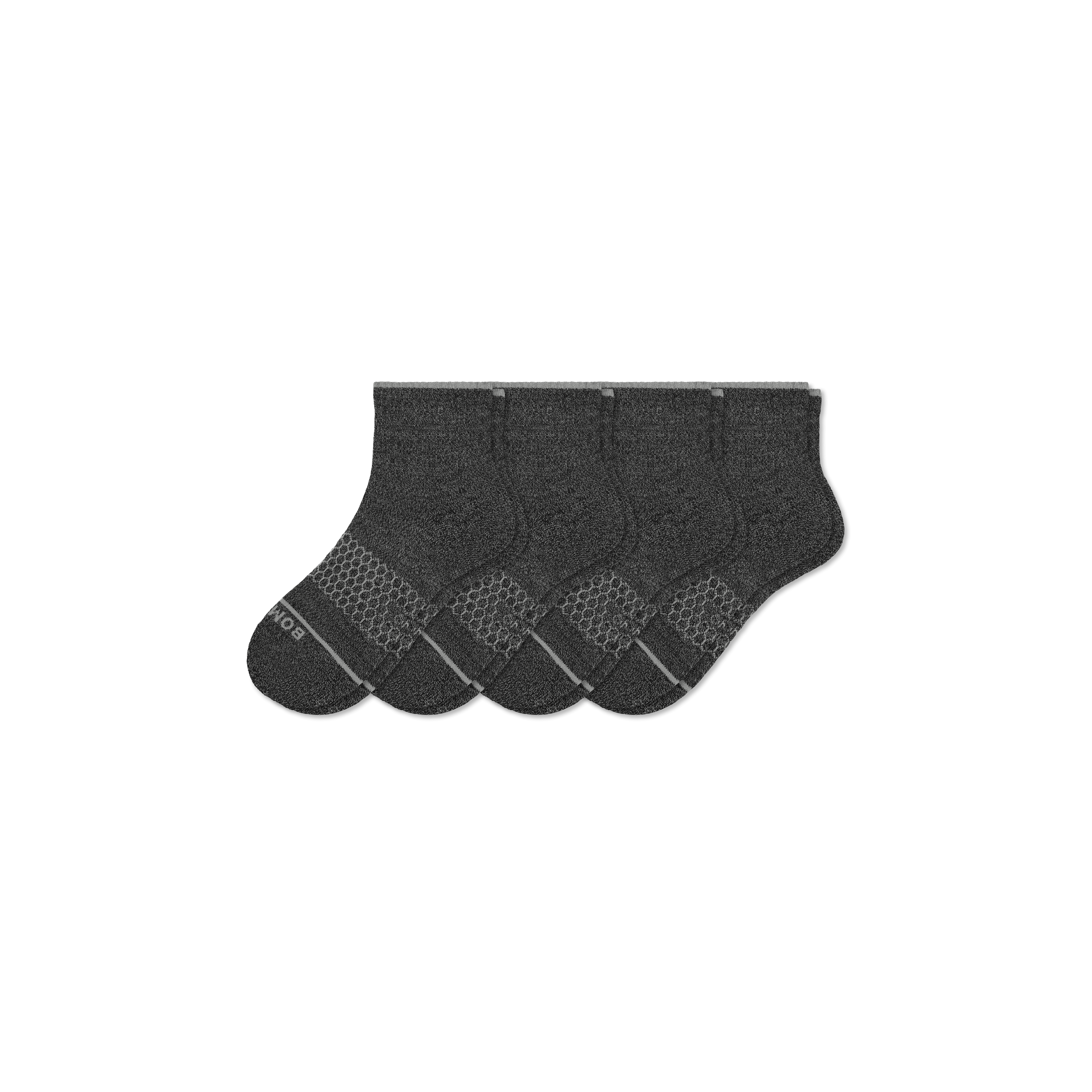 Bombas Merino Wool Blend Quarter Sock 4-pack In Gray