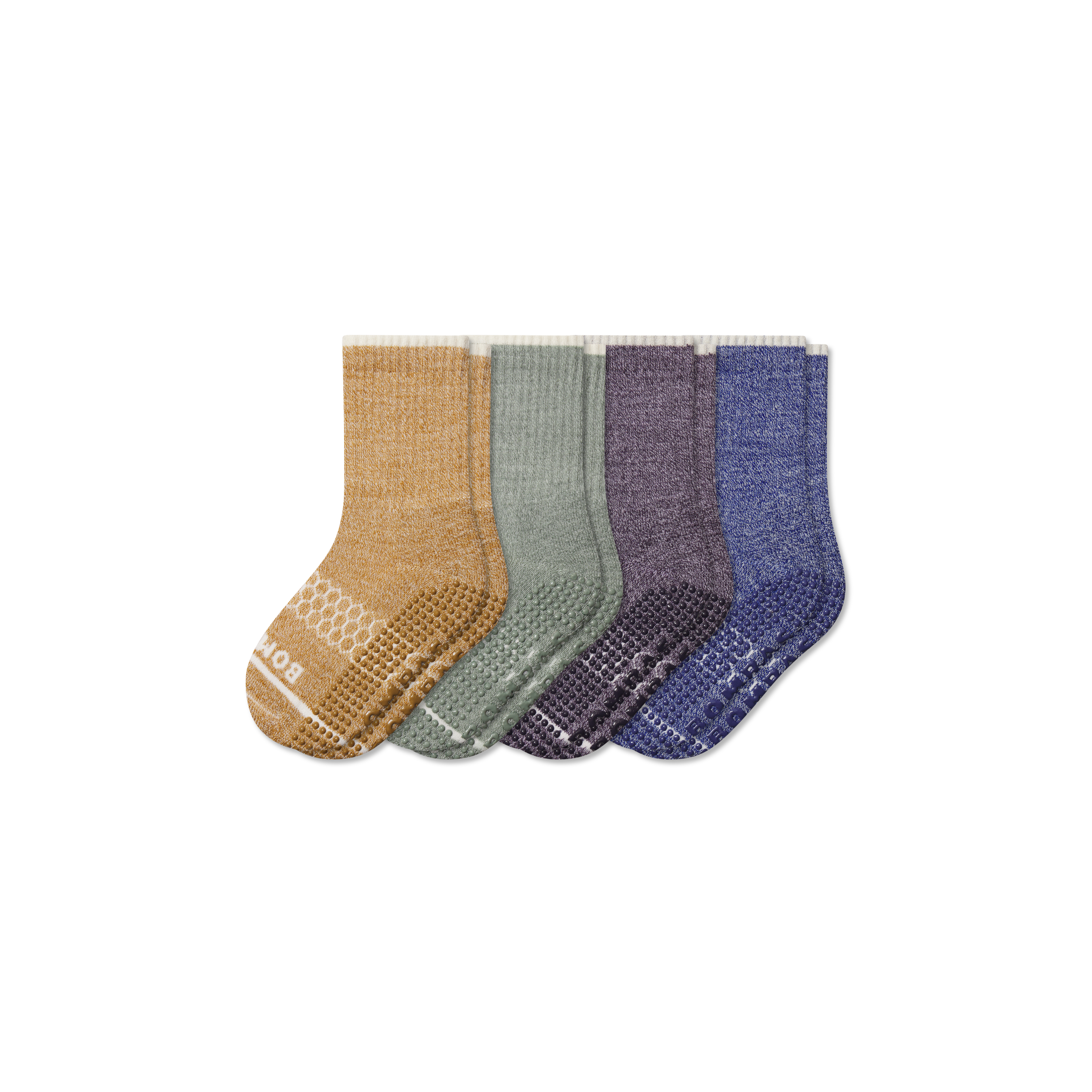 Junior Merino Wool Blend Gripper Calf Sock 4-Pack